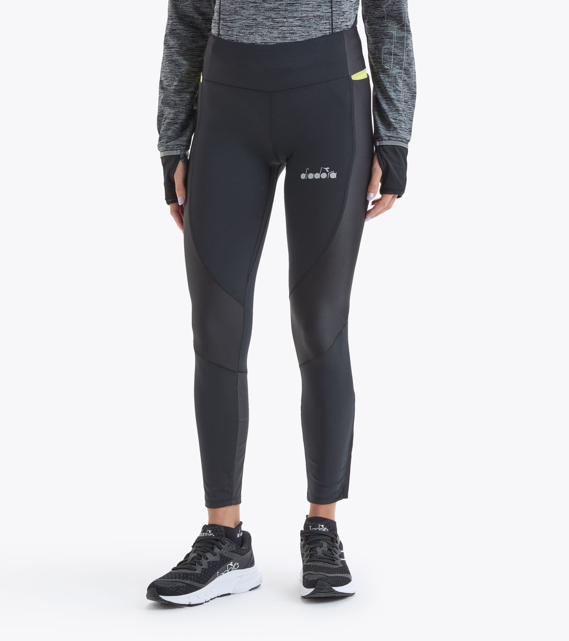 Leggings da running - Donna L. WINTER RUNNING TIGHTS BE ONE NERO - Diadora