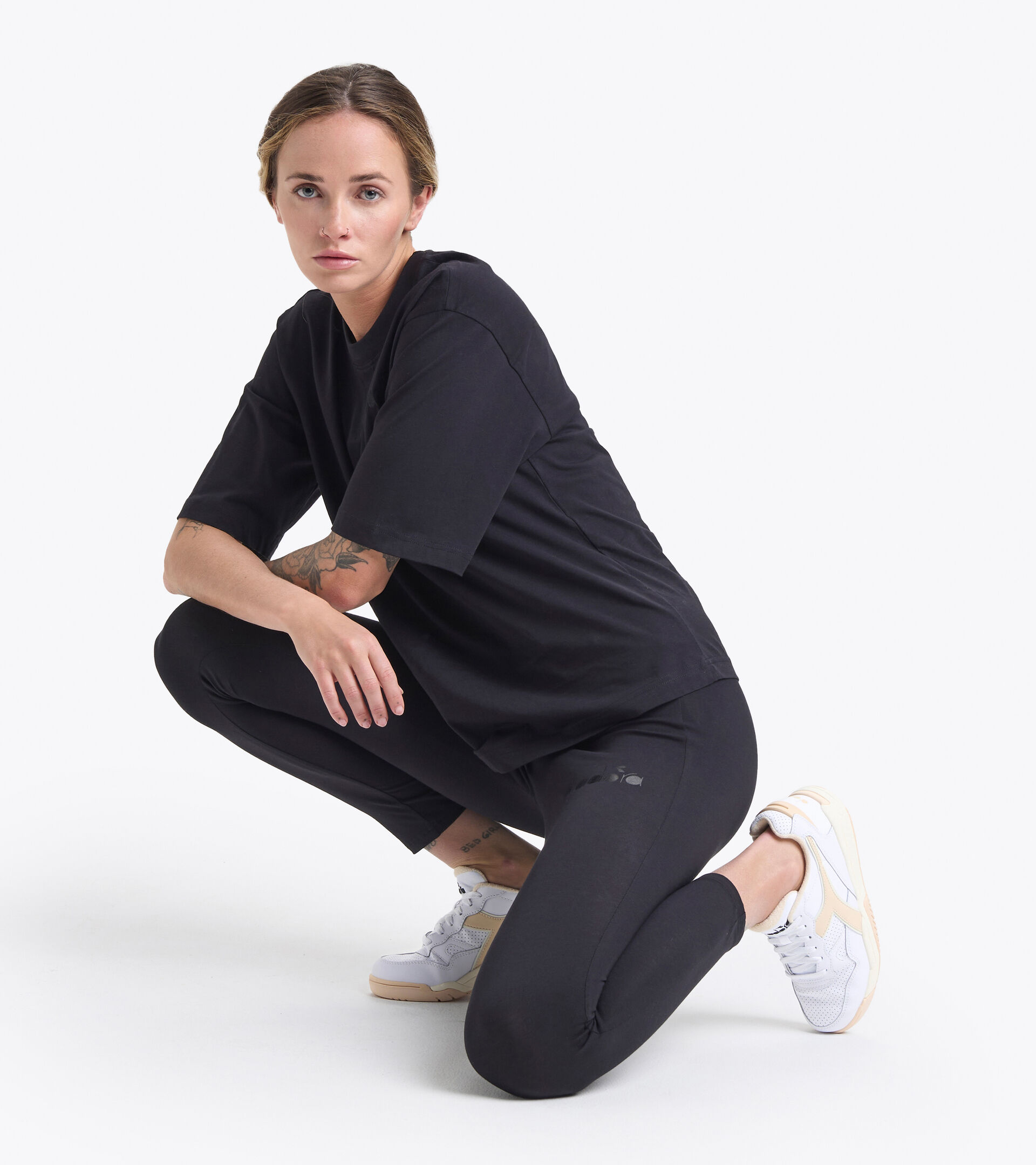 Leggings sportivi - Donna L. LEGGINGS SPW LOGO NERO - Diadora