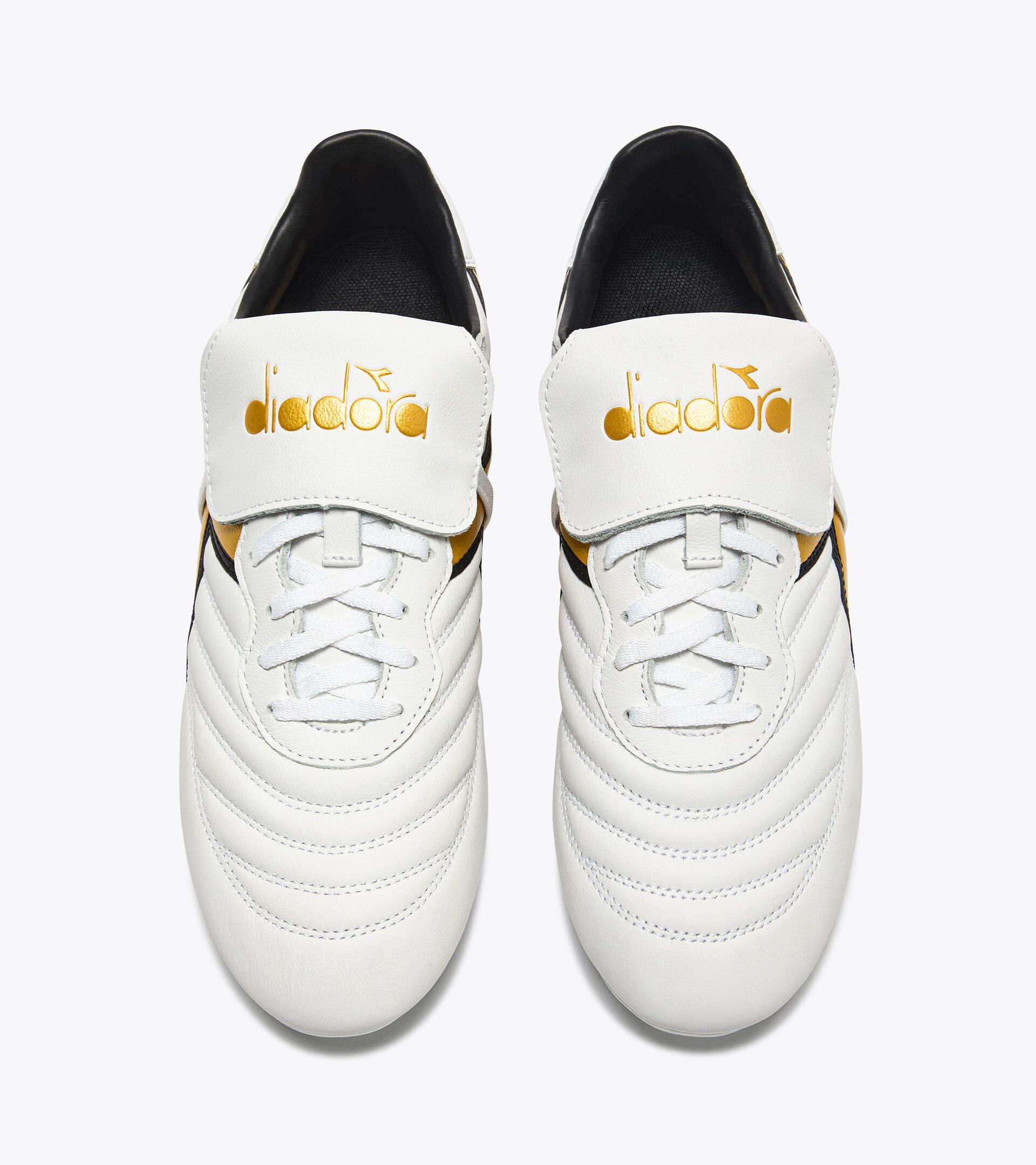 Calcio boots for firm ground - Men's BRASIL LT T MDPU WHITE/GOLD - Diadora