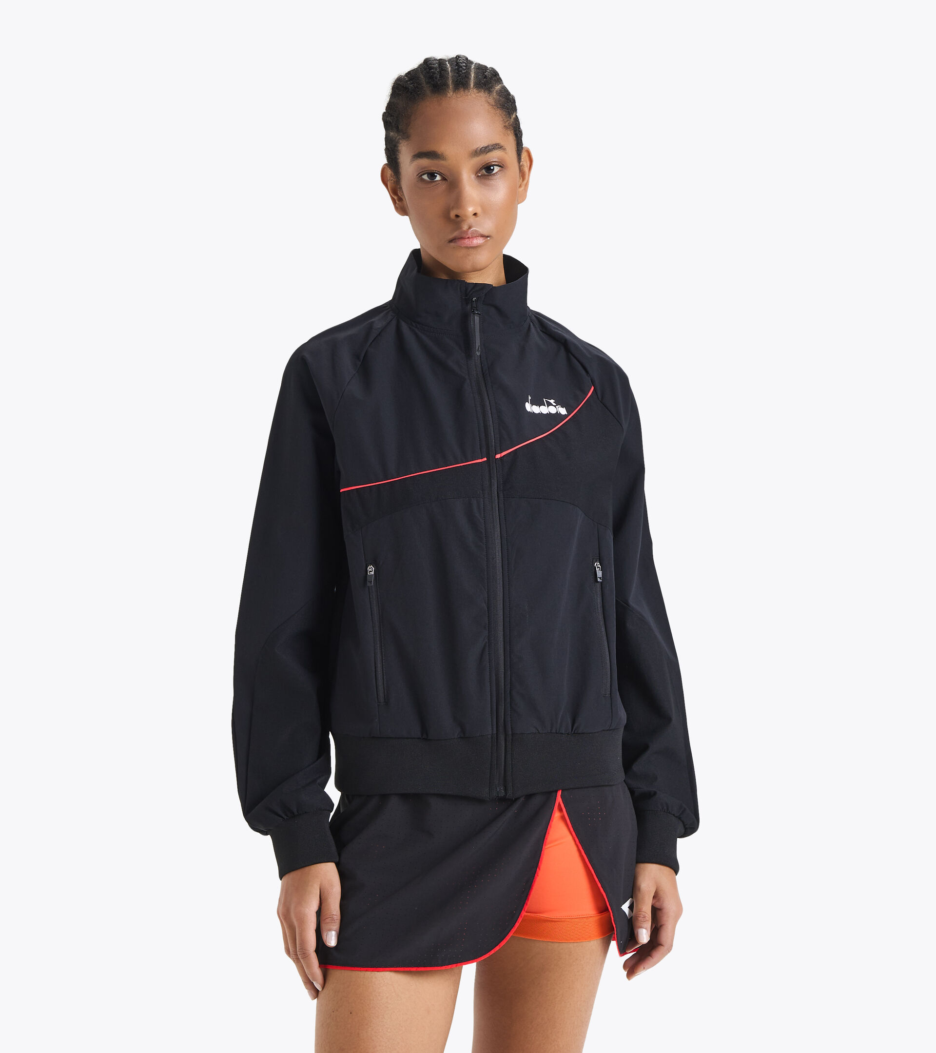 Veste entièrement zippée - Femme L. FZ JACKET NOIR - Diadora