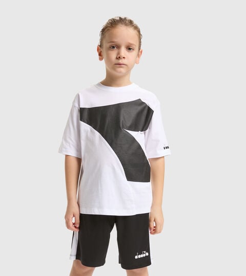 Camiseta deportiva de algodón - Niños y adolescentes JB.T-SHIRT SS POWER LOGO BLANCO VIVO - Diadora