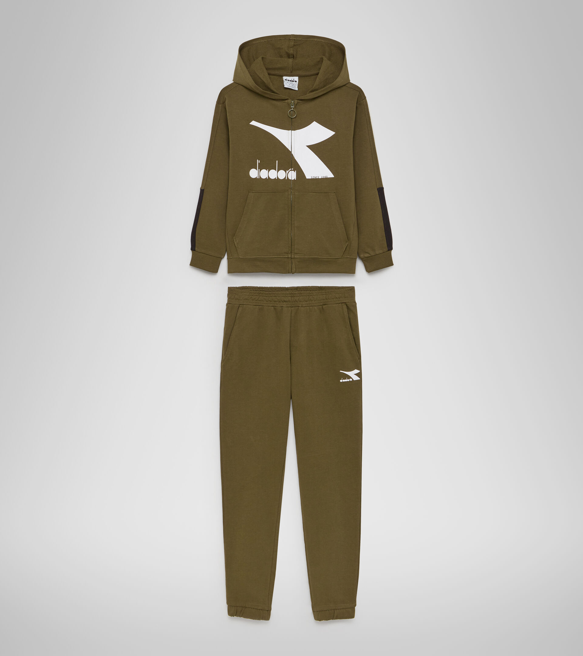 Sports tracksuit - Kids JU.TRACKSUIT HD FZ CHROMIA KIWI GREEN - Diadora