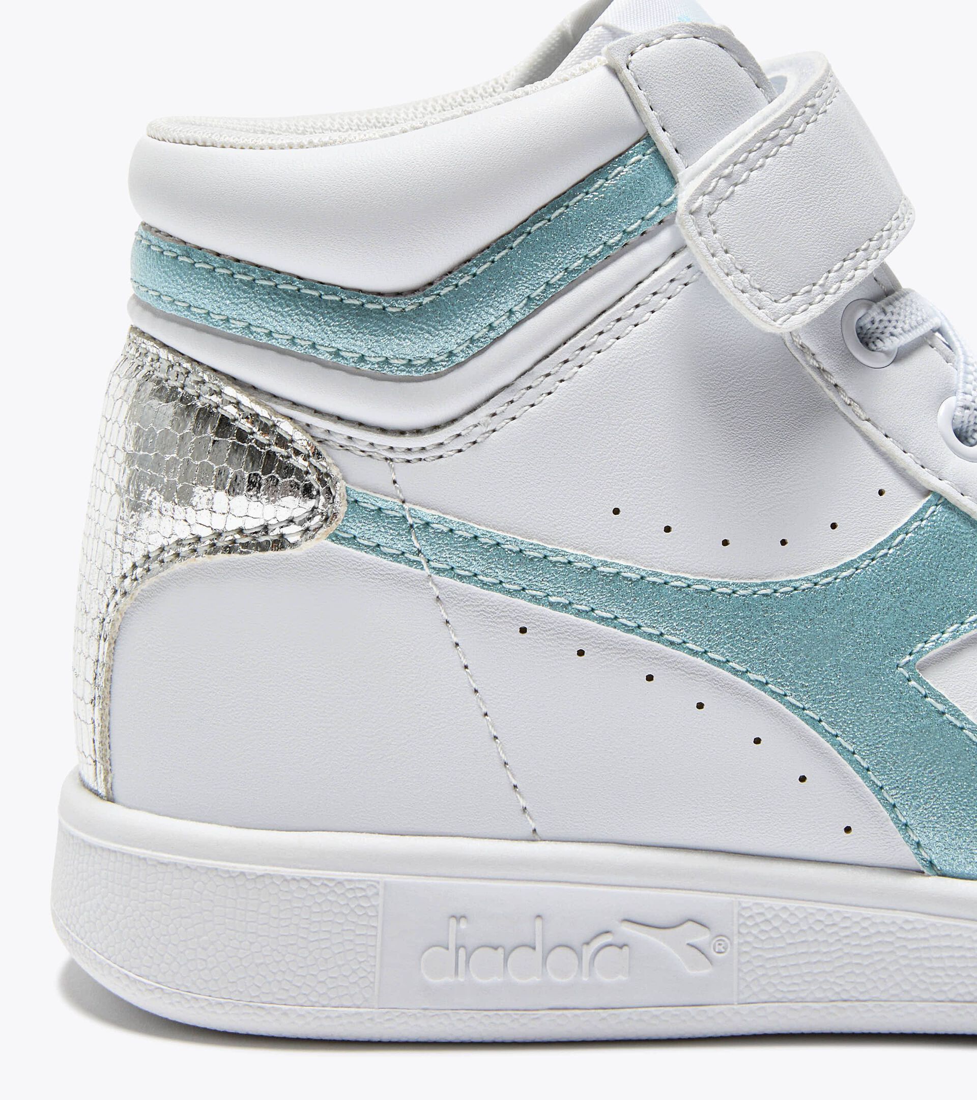 Sports shoes - Kids 4-8 years GAME P HIGH BALLET PS WHITE/BLUE GLOW - Diadora