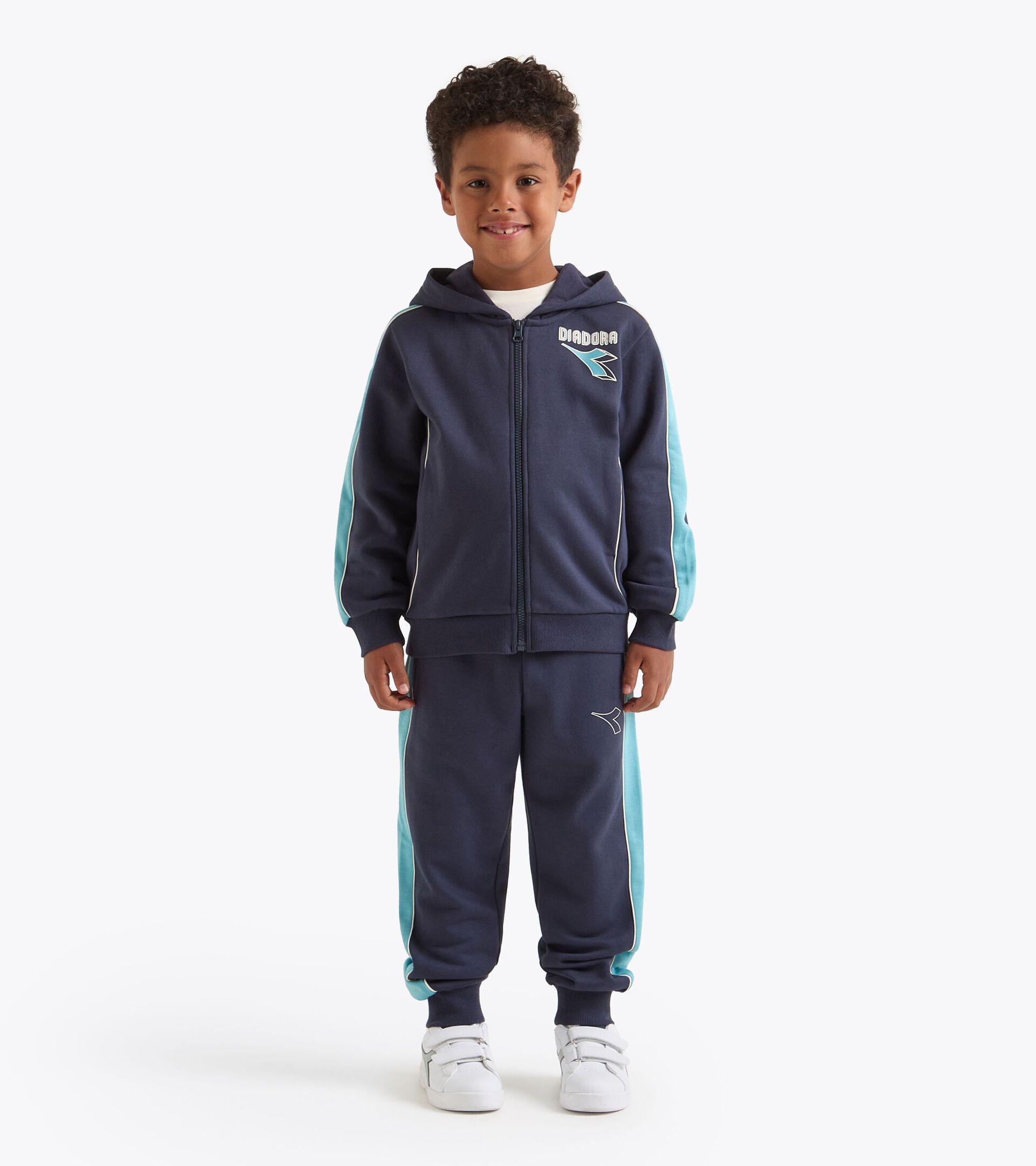 Tracksuit - Boys
 JB. TRACKSUIT HD FZ LOGO (BR) BLUE DENIM - Diadora