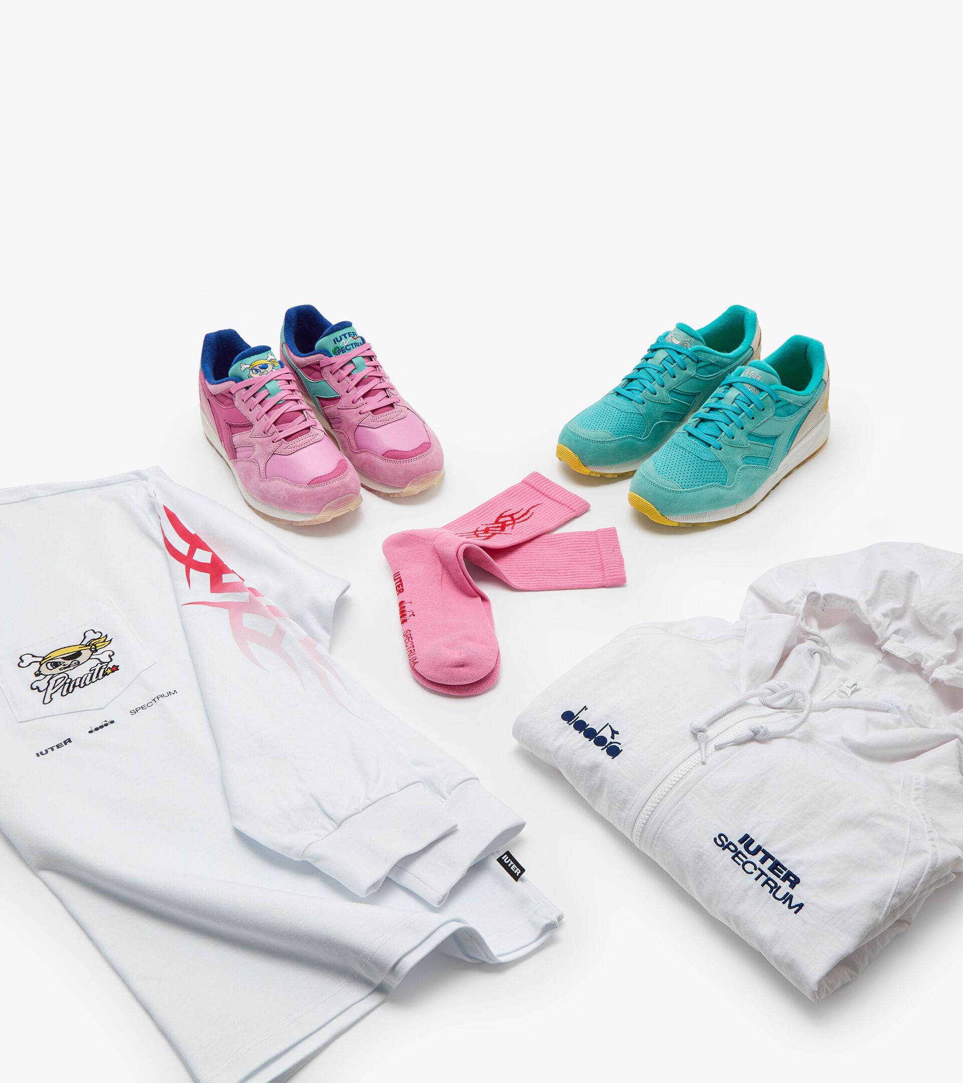 IUTER x diadora x SPECTRUM - Gender neutral shoe N9002 GIRO PRISM PINK - Diadora