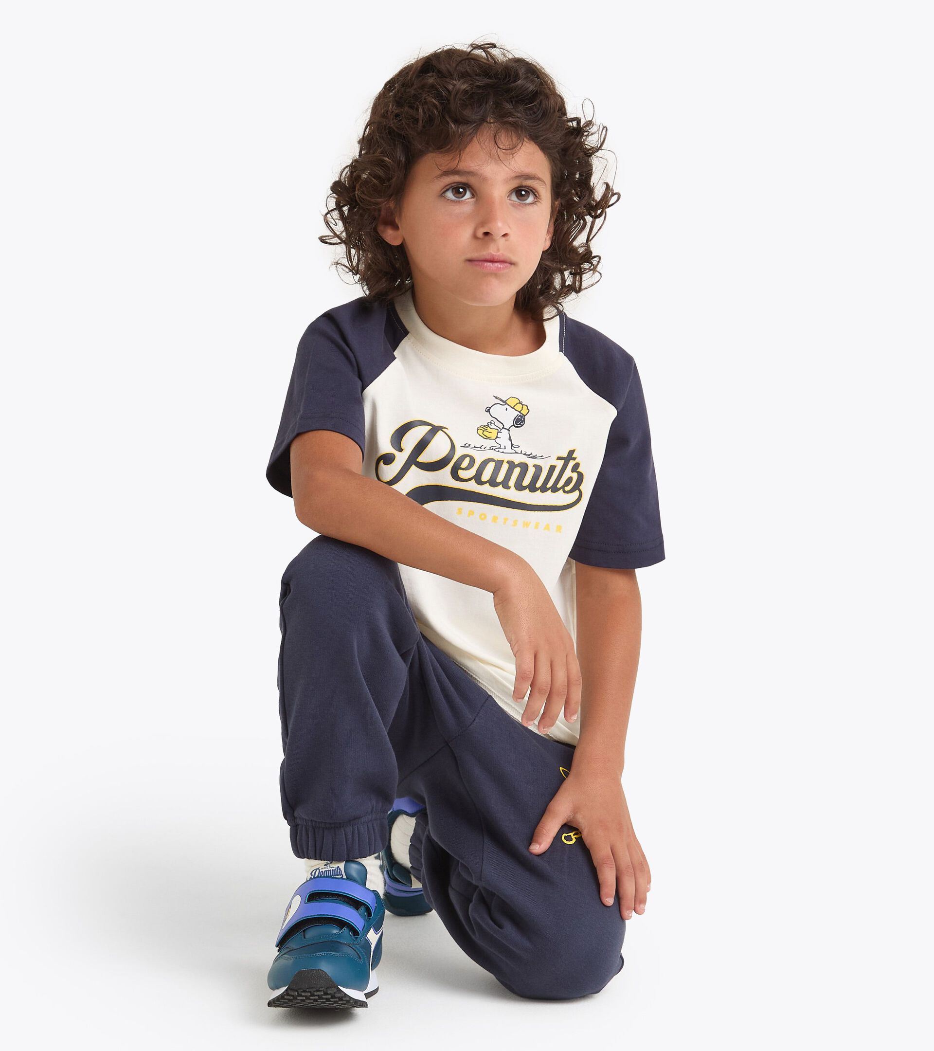 Pantalón de chándal Peanuts de estilo universitario - Niños y niñas  JU. PANTS PEANUTS AZUL NOCHE - Diadora