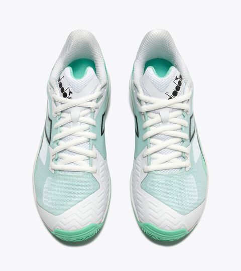 Tennis shoe for clay courts and firm grounds - Stability - Women&rsquo;s TROFEO 4 W AG WHITE /BLACK/CABBAGE - Diadora