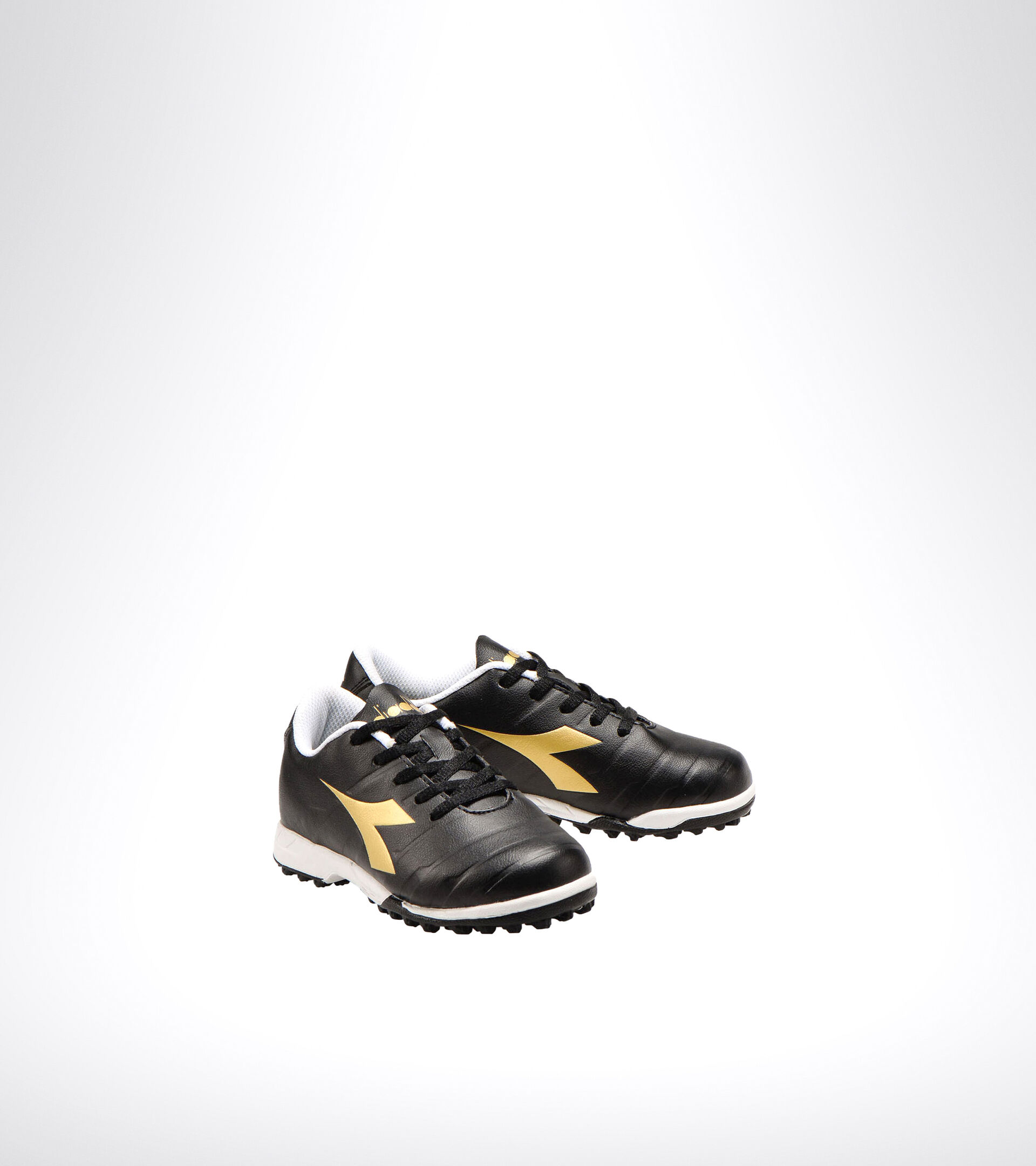 Hard ground and artificial turf football boot - Unisex kids PICHICHI 3 TF JR BLACK/WHITE/GOLD - Diadora