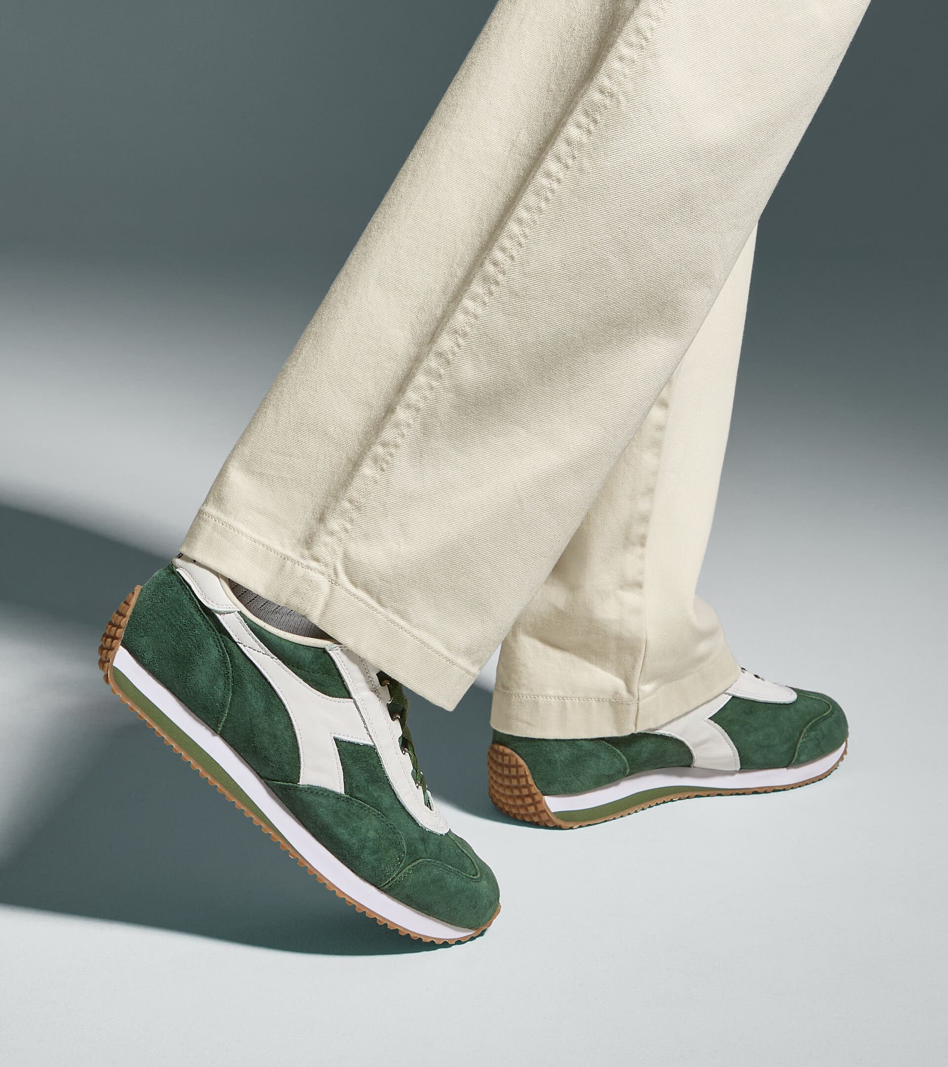 Zapatilla Heritage de piel y caña baja - Para todos los géneros EQUIPE '75 SW VERDE JARDIN - Diadora