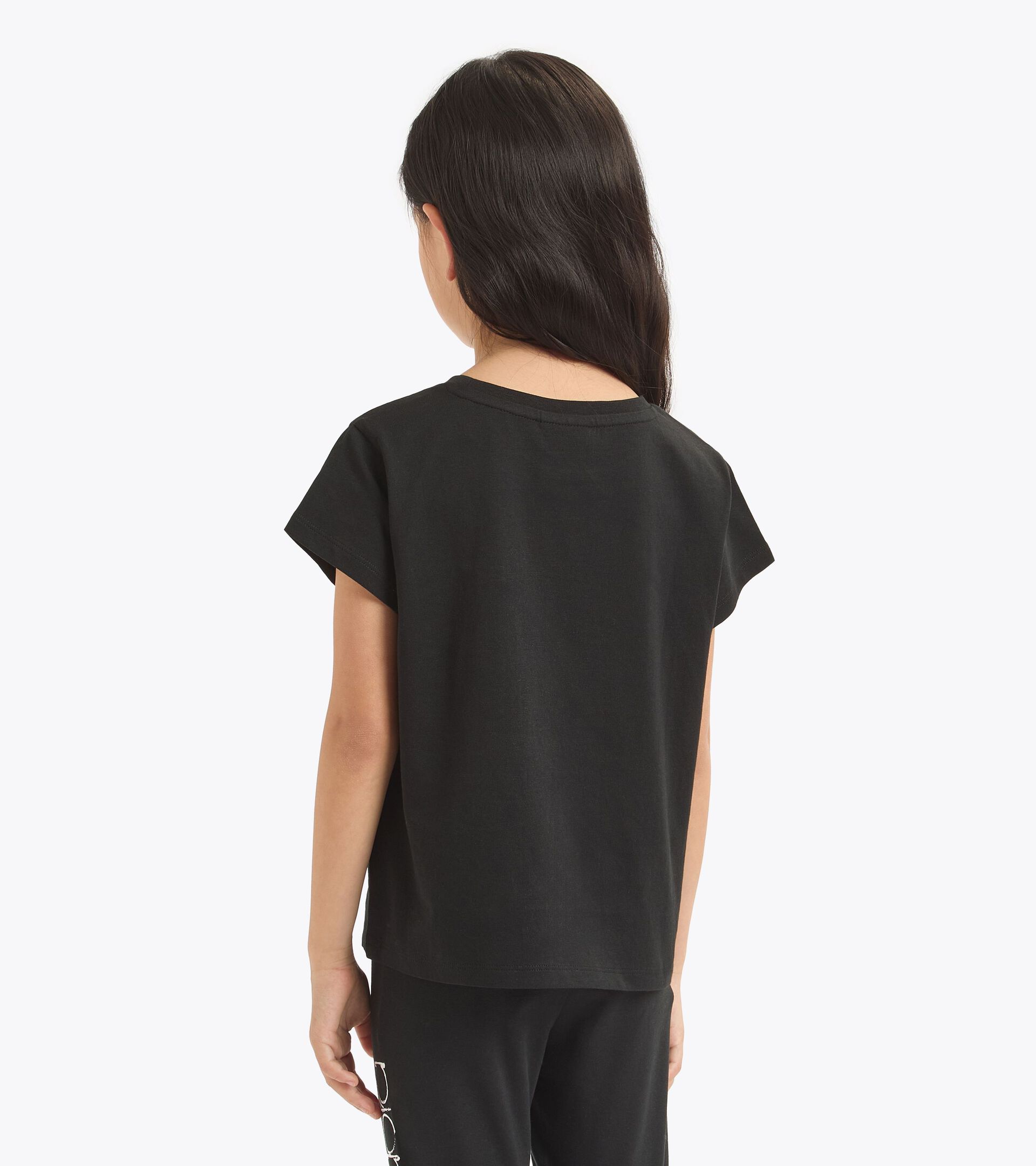 Cotton t-shirt - Girls JG. T-SHIRT SS GRAFFITI BLACK - Diadora