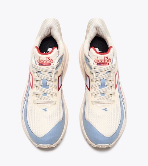 Running shoe - Cushioning and protection - Women’s
 MYTHOS BLUSHIELD 9 VORTICE W WHISPER WHITE/BLUE FOG - Diadora