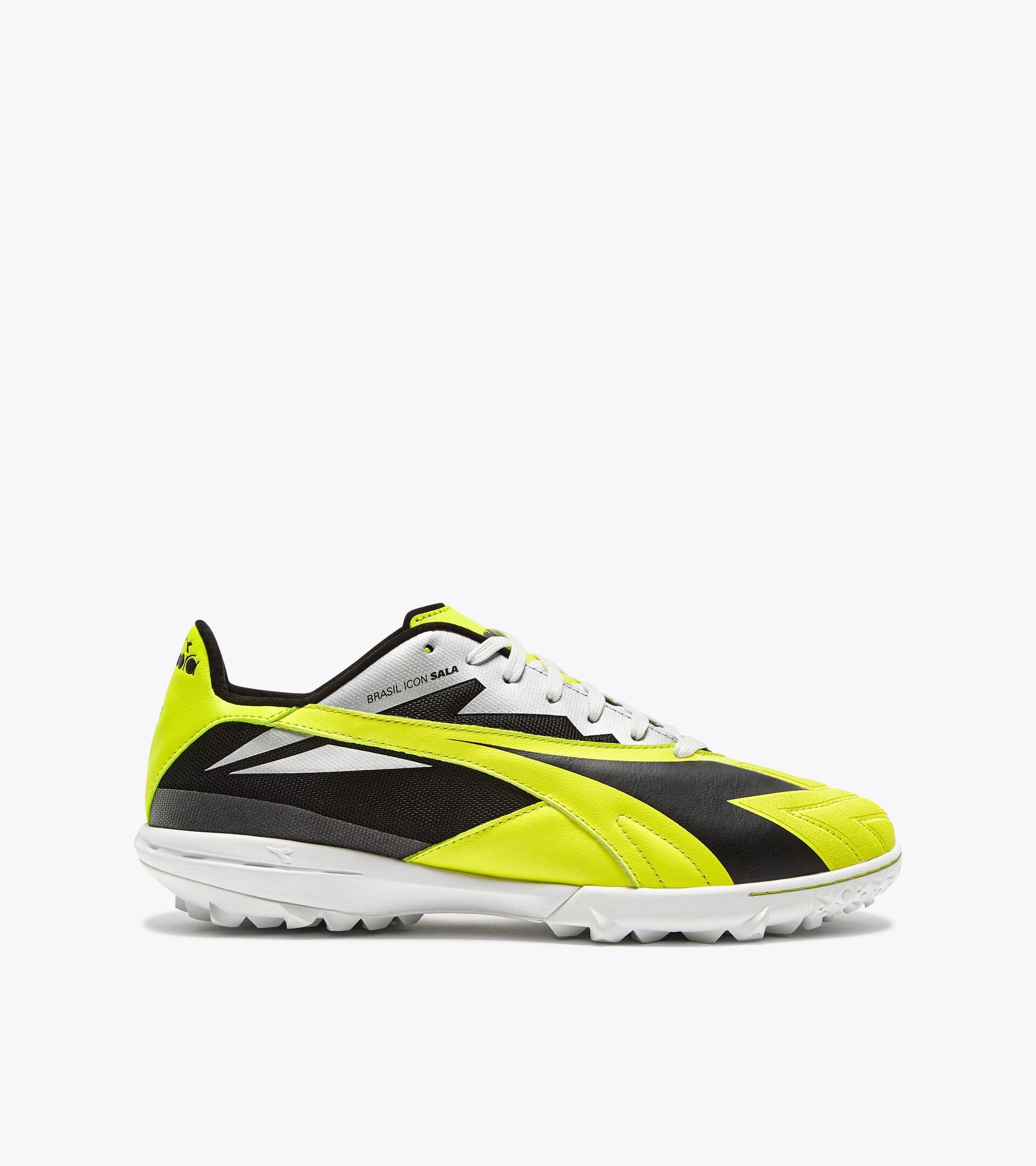 Chaussures de futsal - Semelle spécifique pour les terrains synthétiques - Homme BRASIL ICON SALA TF JAUNE FLUO DD/NOIR - Diadora