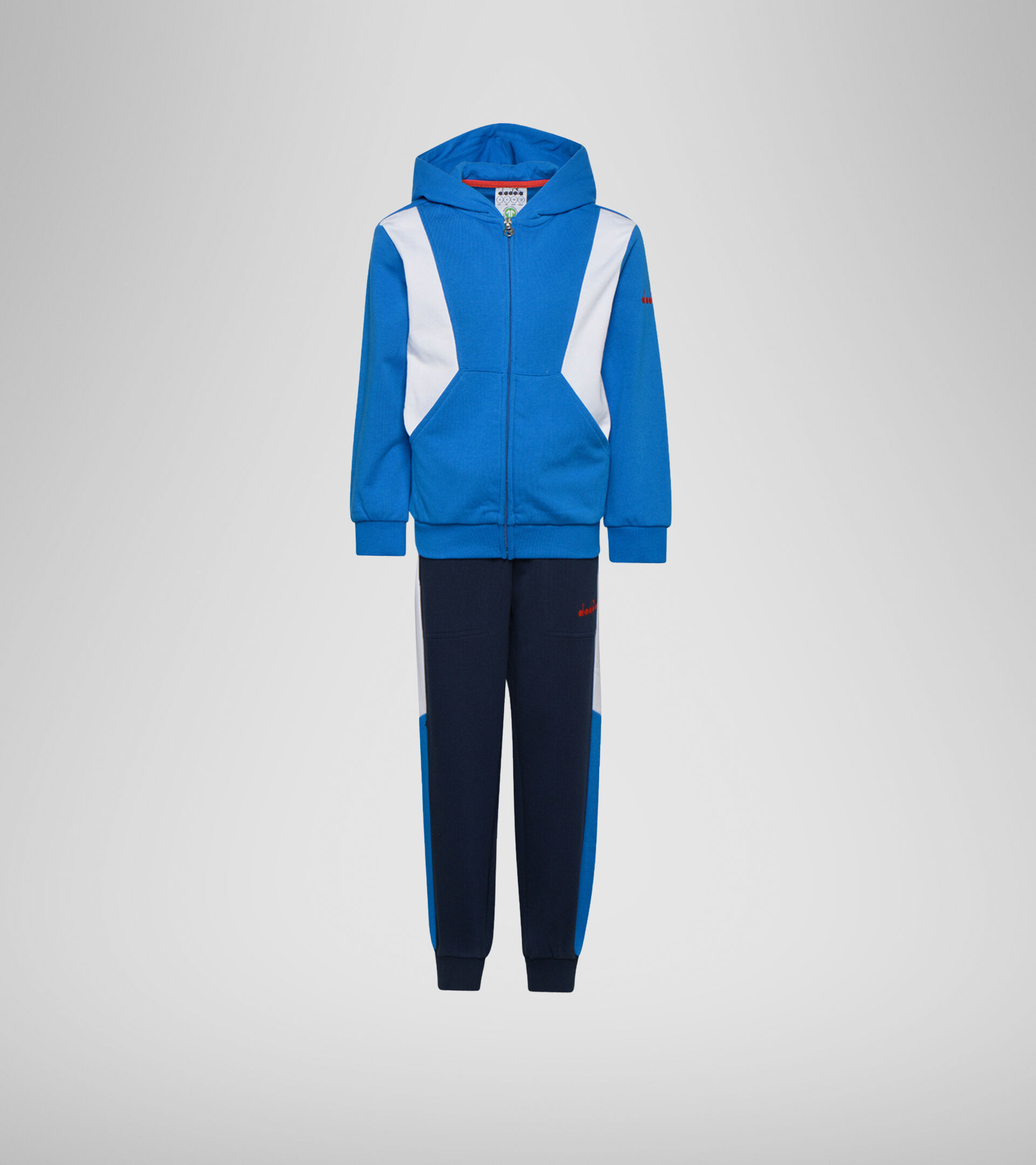 Apparel Sport BAMBINO JB. TRACKSUIT HD FZ DIADORA CLUB MICRO BLUE Diadora