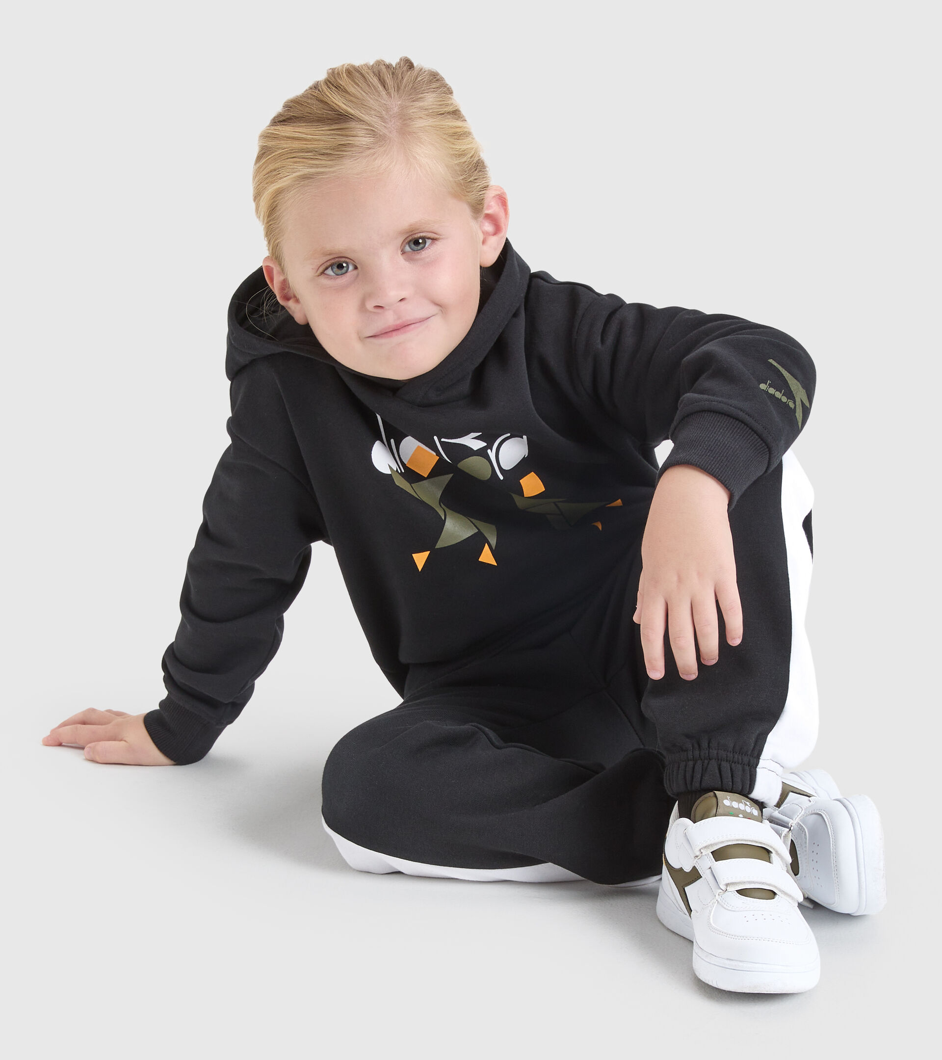 Hooded sweatshirt - Kids JB.HOODIE SWEAT TWISTER BLACK - Diadora