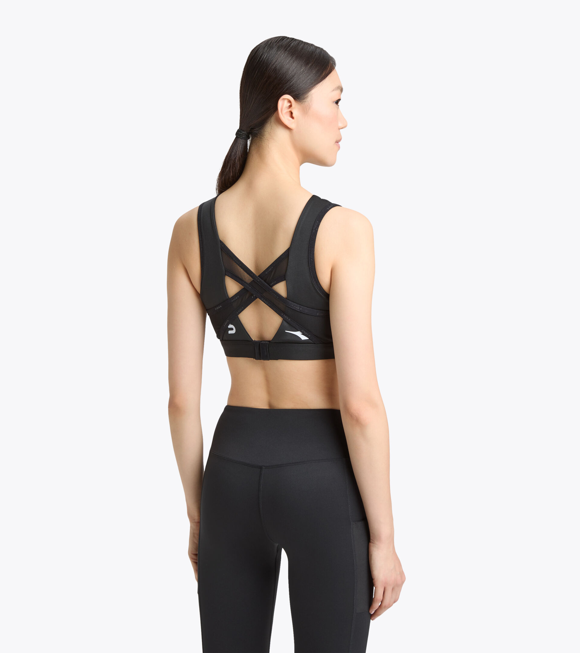 Sujetador para entrenar de sujeción moderada - Mujer L. MEDIUM HIGH BRA BUDDYFIT NEGRO - Diadora