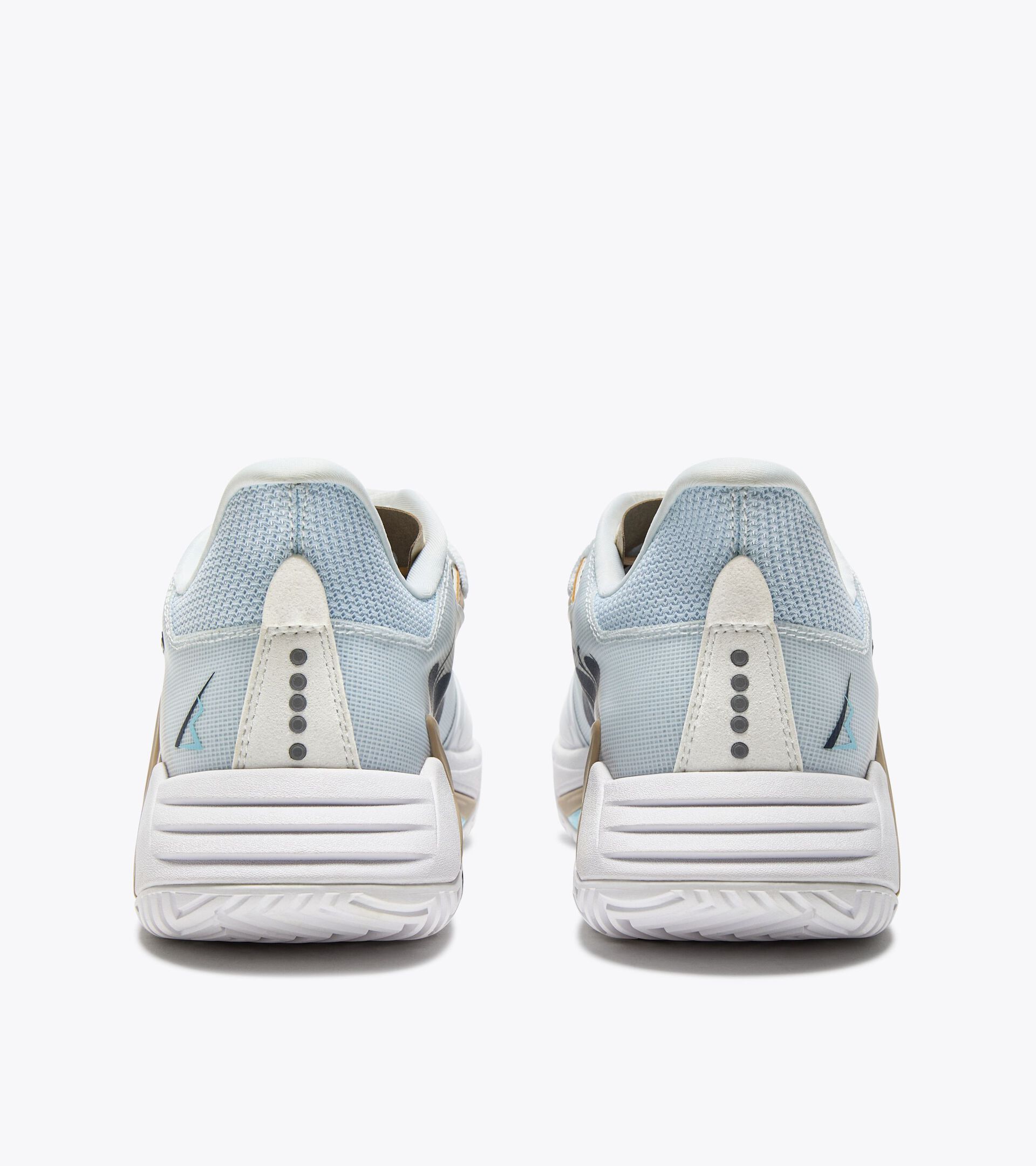 Tennisschuh f&uuml;r Hartpl&auml;tze oder Sandpl&auml;tze - Stabilit&auml;t und Kontrolle - Damen B.ICON 3 W AG WEISS/BLAU KORSAR - Diadora