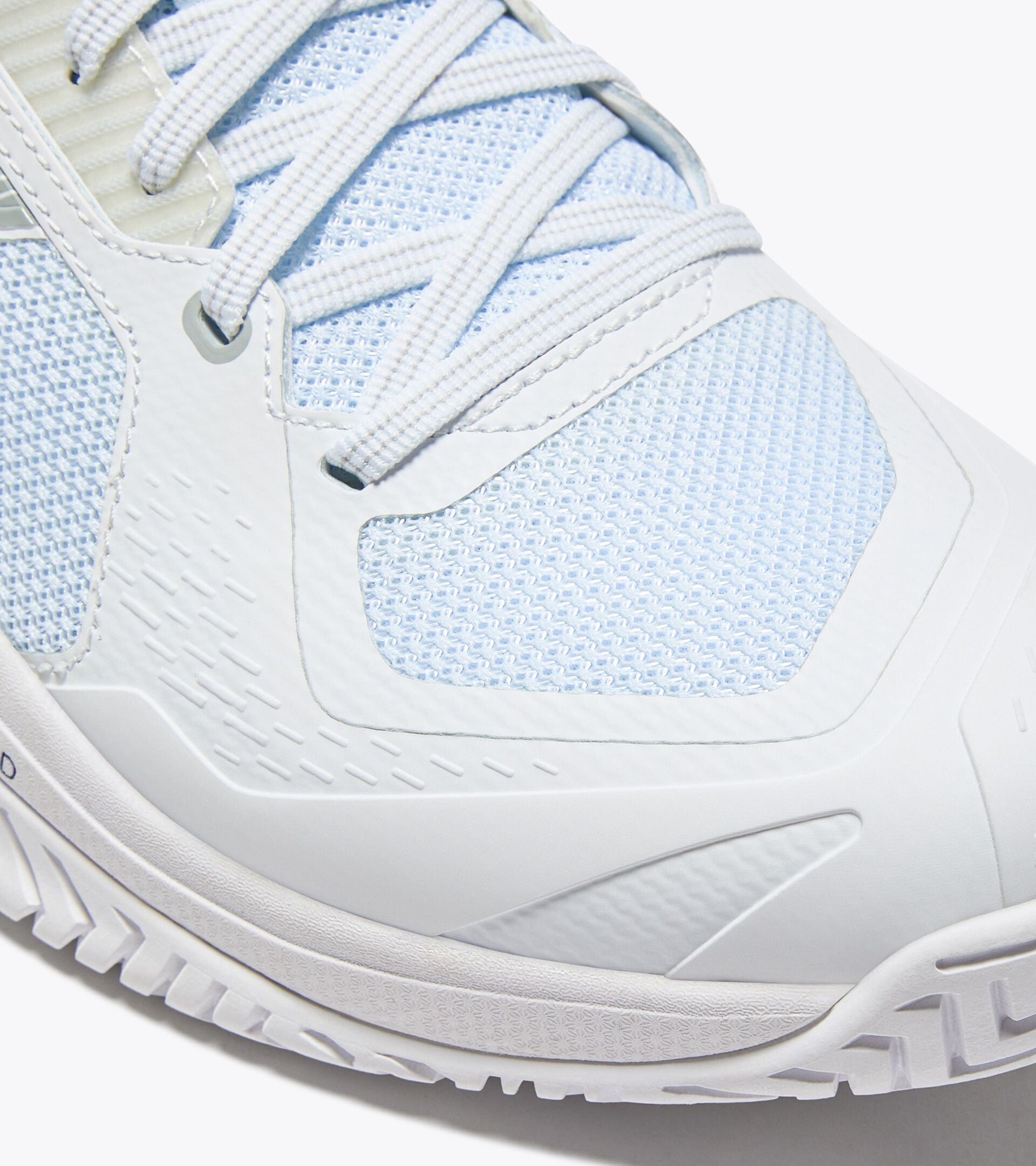Tennis shoe for hard surfaces and clay courts -  Protection and cushioning - Men&rsquo;s BLUSHIELD TORNEO 3 AG WHITE/SILVER - Diadora