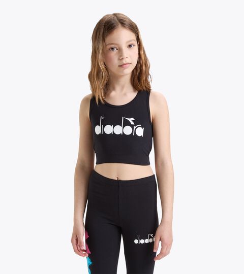 Cropped top - Girl JG.CROP TOP WATER COLOR BLACK - Diadora