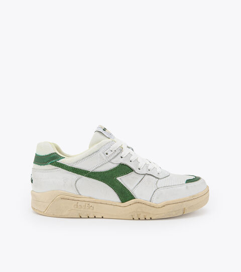 Made in Italy Heritage shoe - Gender neutral B.560 USED WHITE/FOGLIAGE GREEN - Diadora