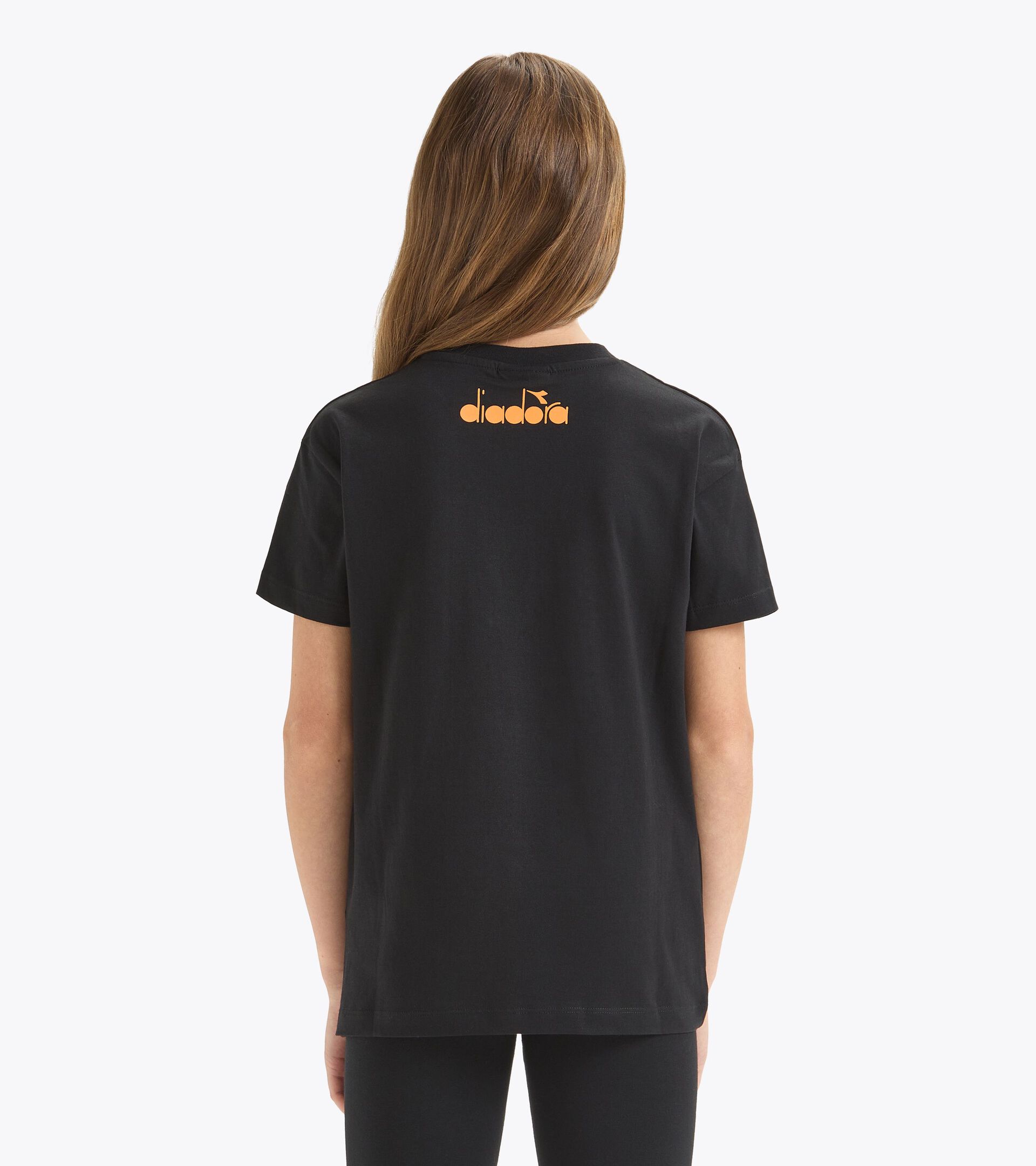 Camiseta - Niña JG.T-SHIRT SS LOGO PIXEL NEGRO - Diadora