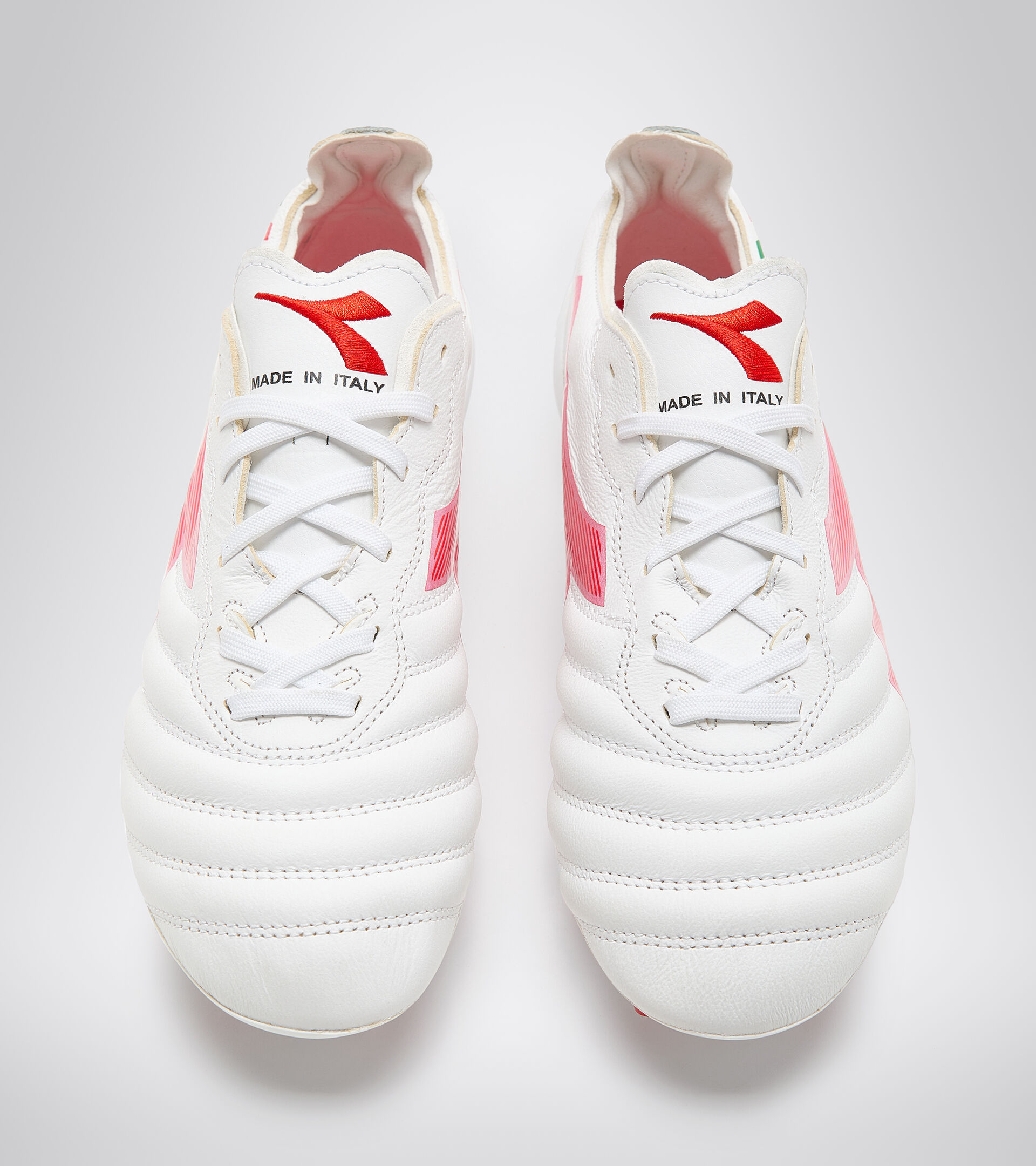 Football boots Made in Italy - Men BRASIL ELITE2 TECH ITA LPX WHITE/MILANO RED - Diadora