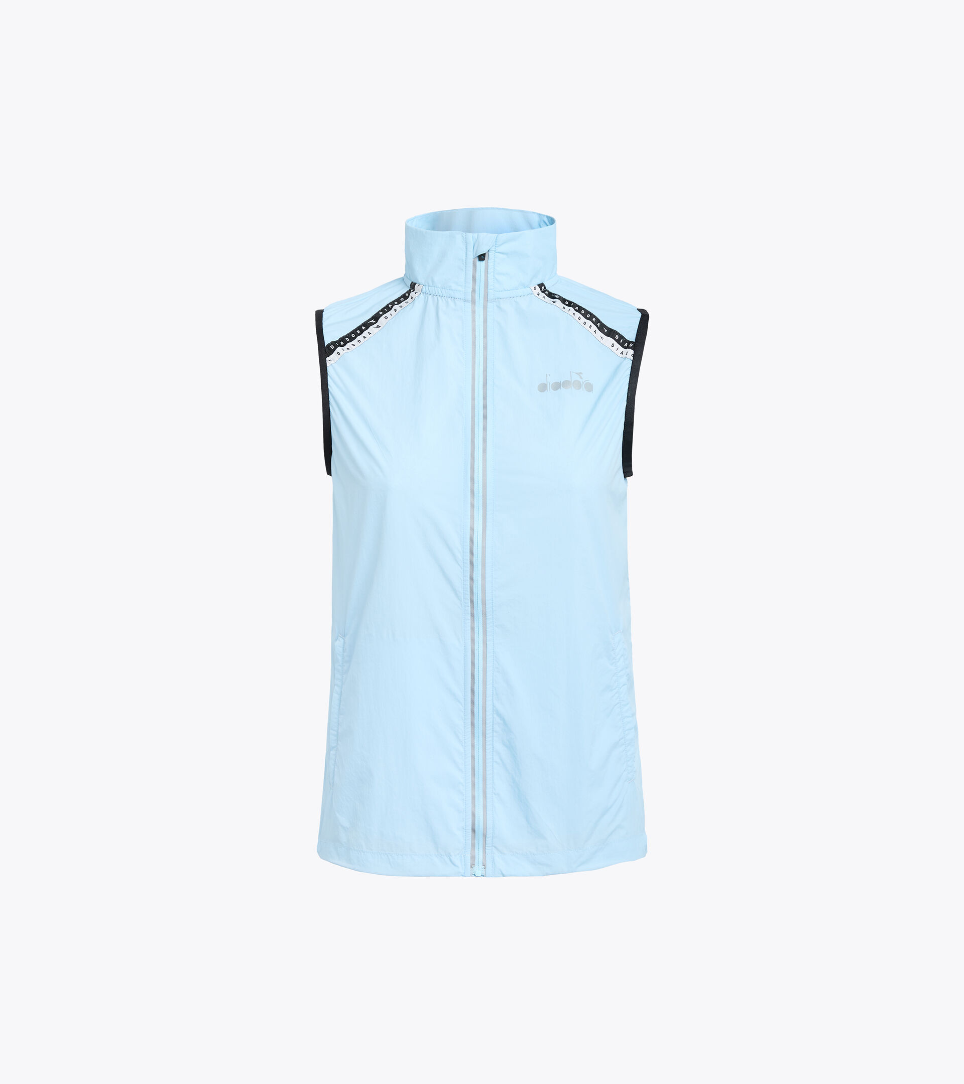 Running windproof vest - Women  L. PACKABLE VEST BRIGHT BABY BLUE - Diadora