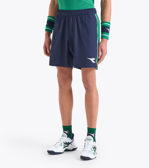 Kurze Tennis-Hose - Herren BERMUDA ICON SCHWARZ SCHWERTLILIE - Diadora