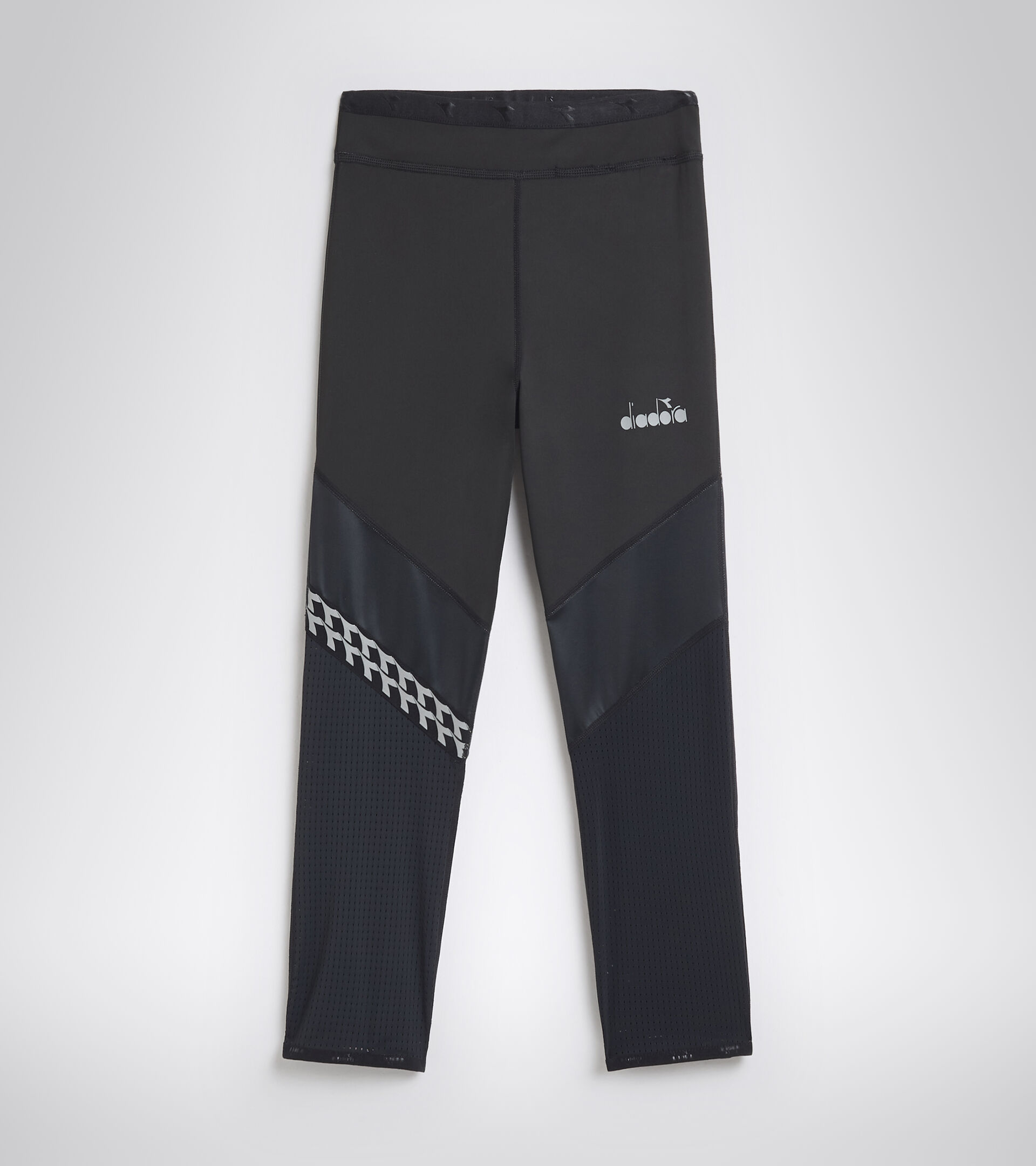 Leggings de running - Femme L. 6/8 REVERSIBLE TIGHTS BE ONE GRIS ALLIAGE - Diadora