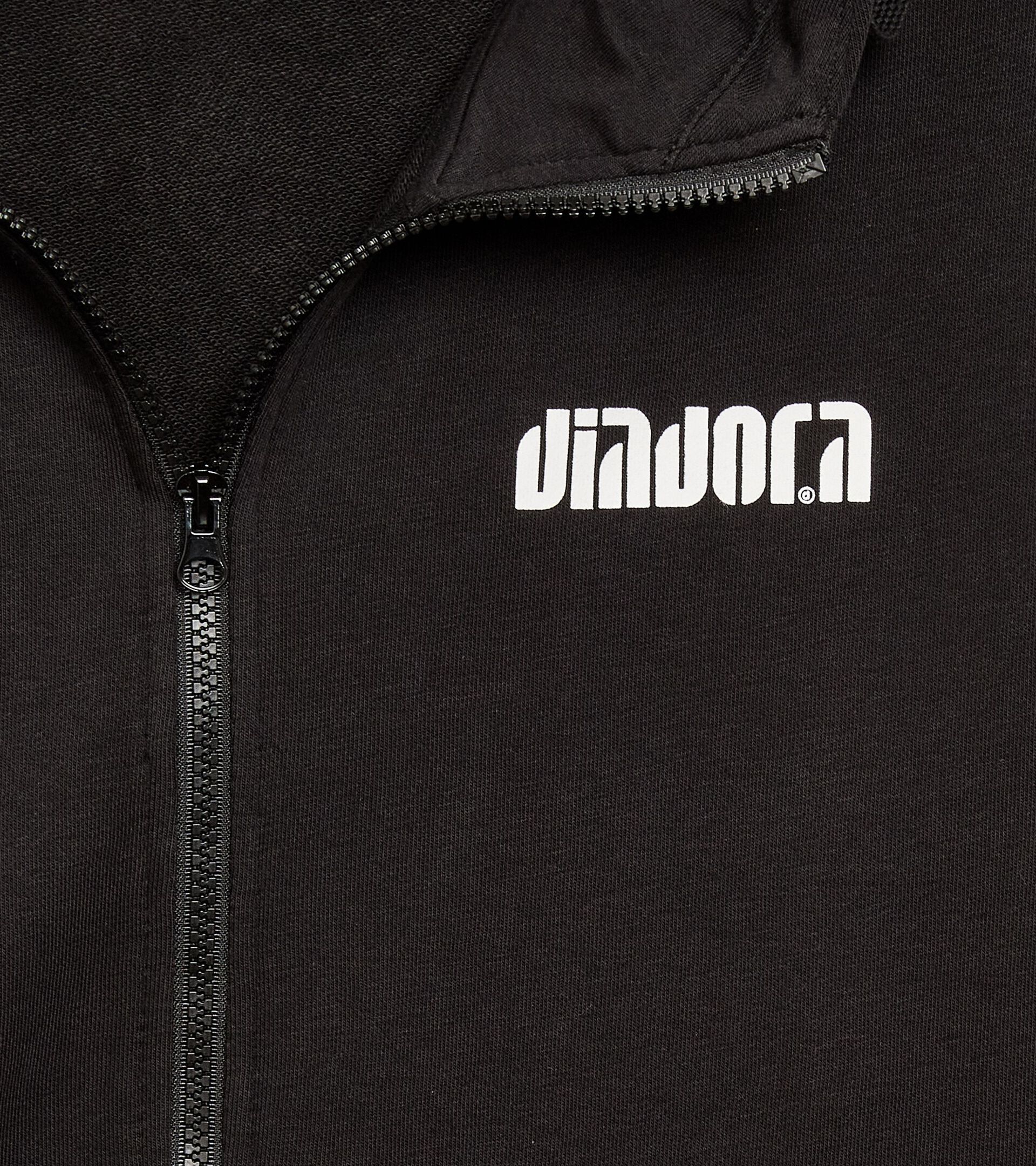 Zipped hoodie - All-gender HOODIE FZ. ATHL. LOGO BLACK - Diadora