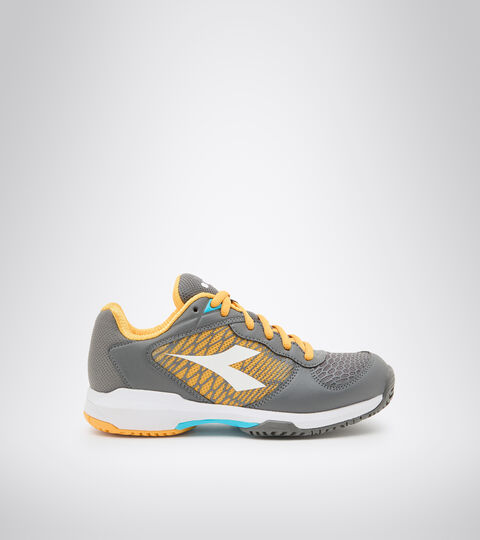 Clay and hard court tennis shoe - Unisex kids SPEED COMPETITION 2+ Y QUIET SHADE/WHITE/SAFFRON - Diadora