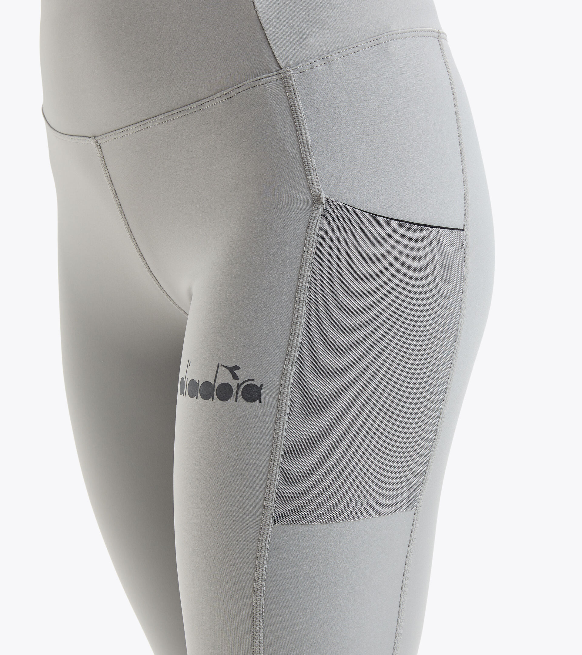 Training leggings - Women L. HW TIGHTS BE ONE FT SILVER METALIZED - Diadora