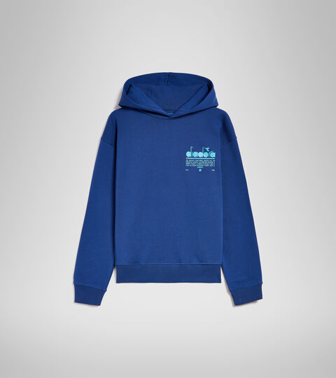 HOODIE MANIFESTO, BLEU DOMAINE Sweat-shirt à capuche en Coton - Unisexe HOODIE MANIFESTO BLEU DOMAINE - Diadora