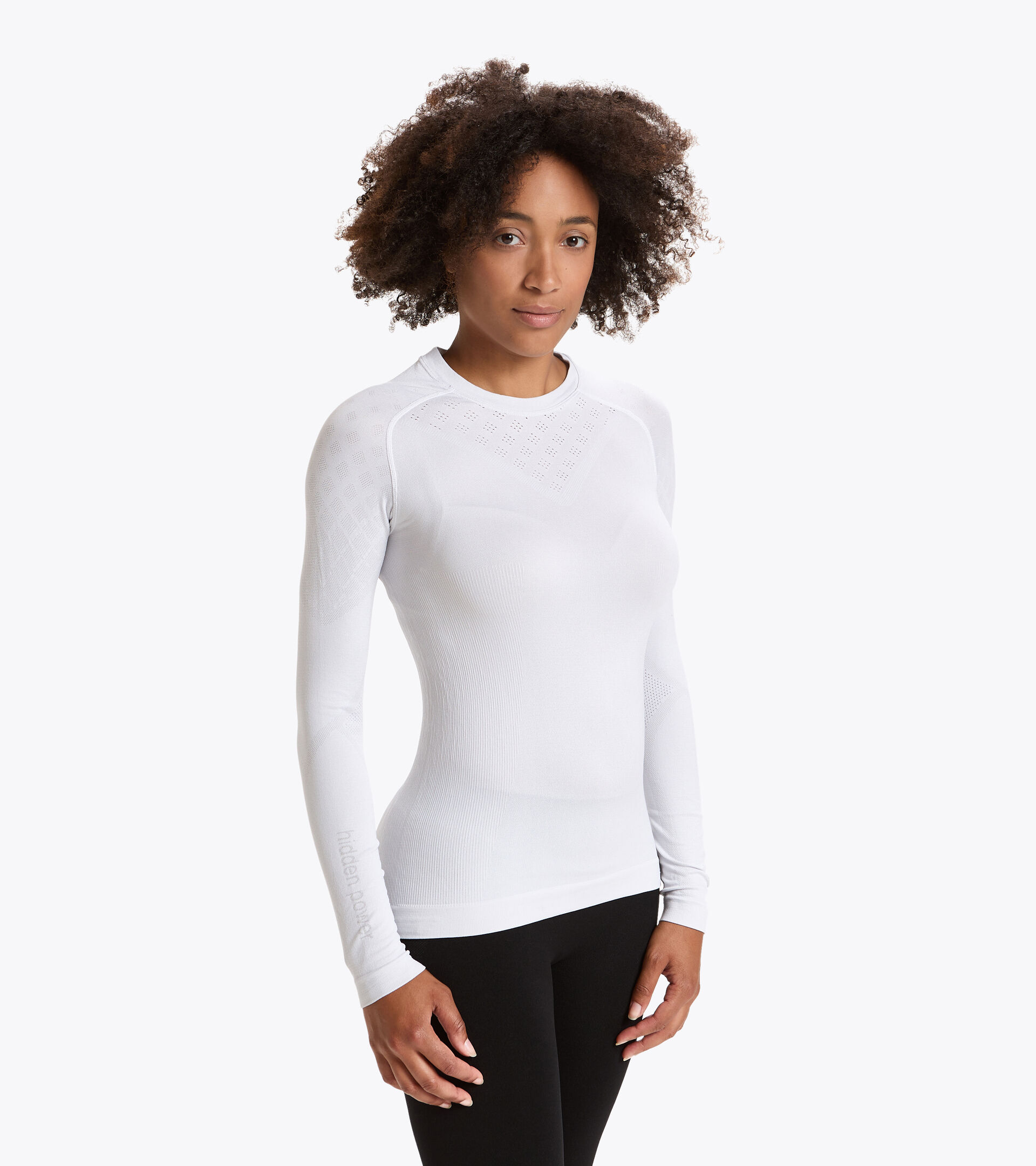 Long-sleeved training t-shirt - Women L. LS T-SHIRT ACT OPTICAL WHITE - Diadora