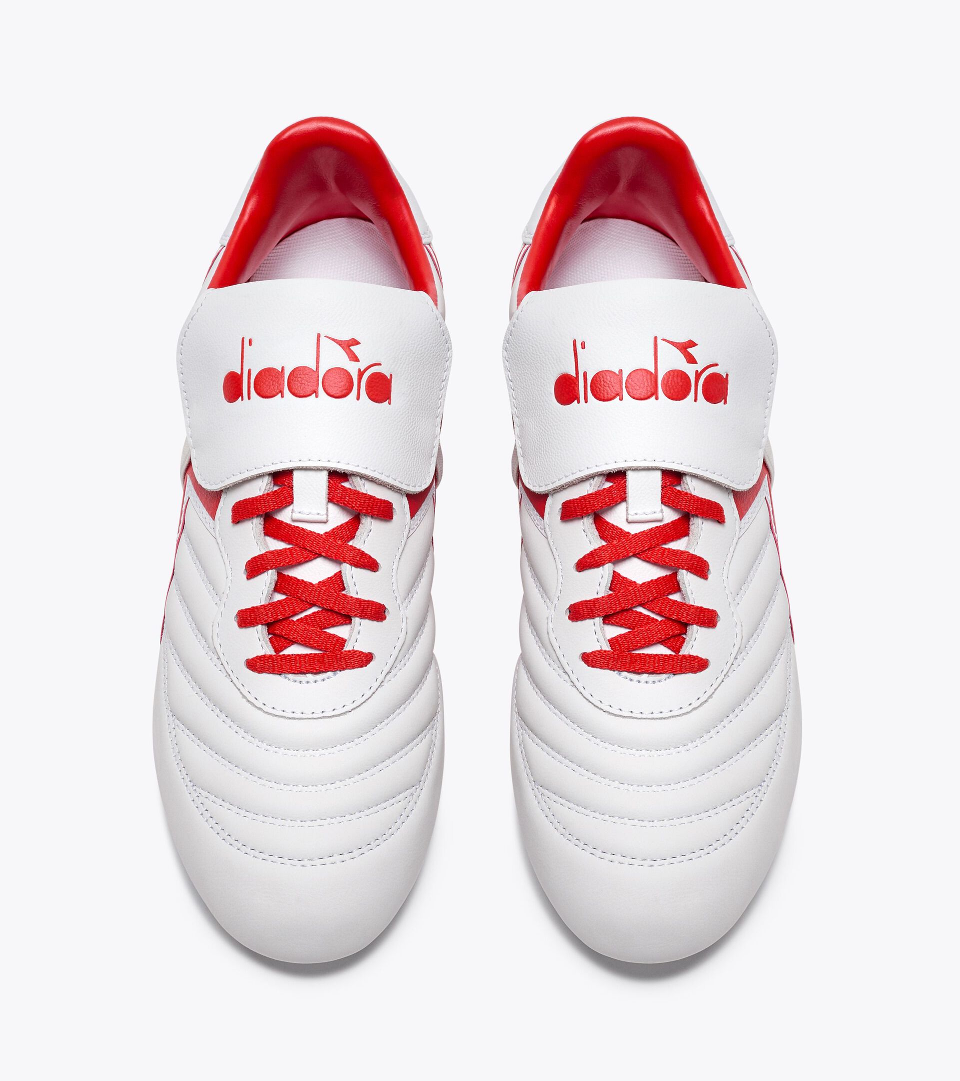 Chaussures de football pour terrains compacts BRASIL OG LT T MDPU BLANC/ROUGE MILANO - Diadora