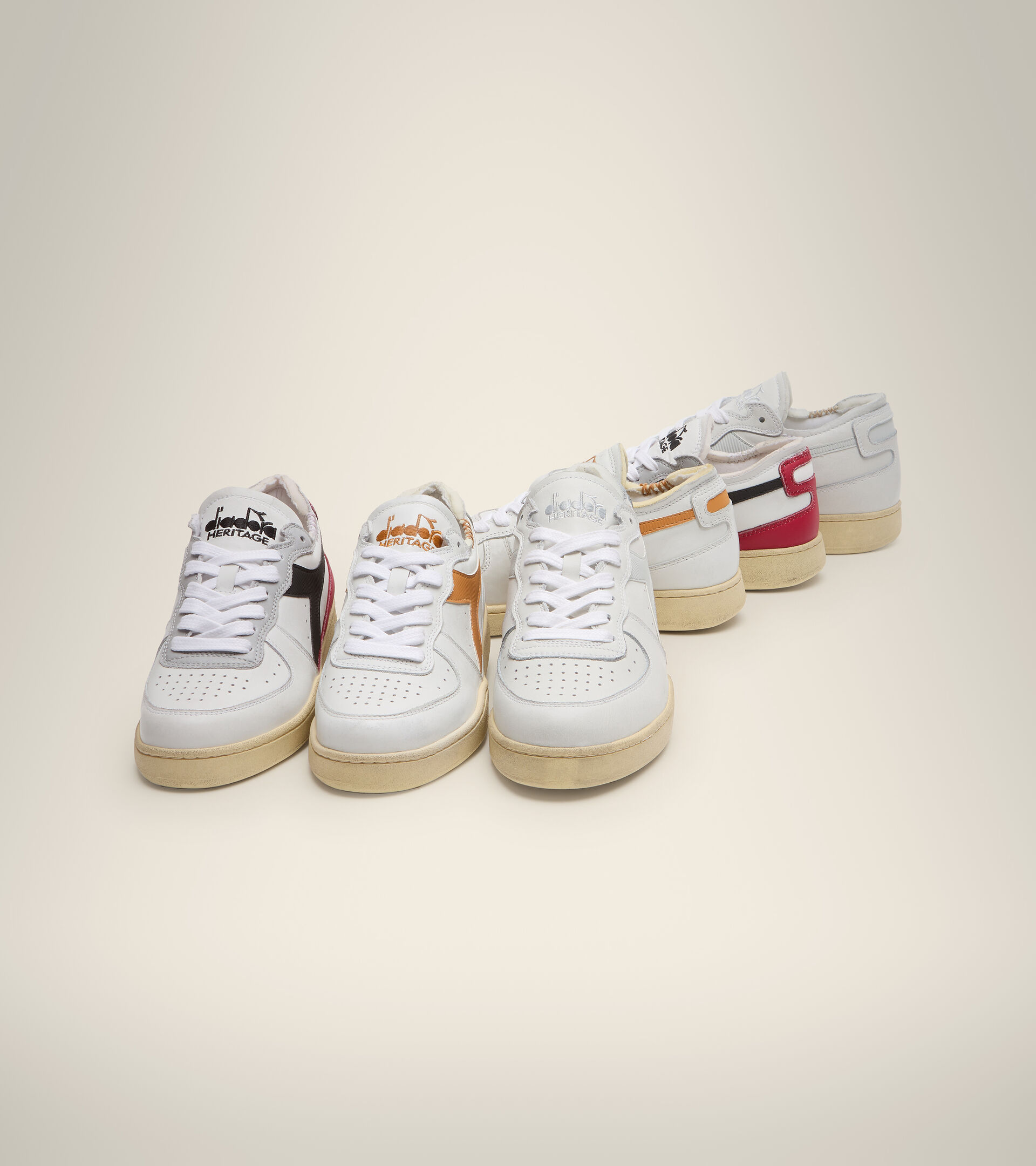 Heritage shoe - Unisex MI BASKET ROW CUT WHITE/DAWN BLUE - Diadora