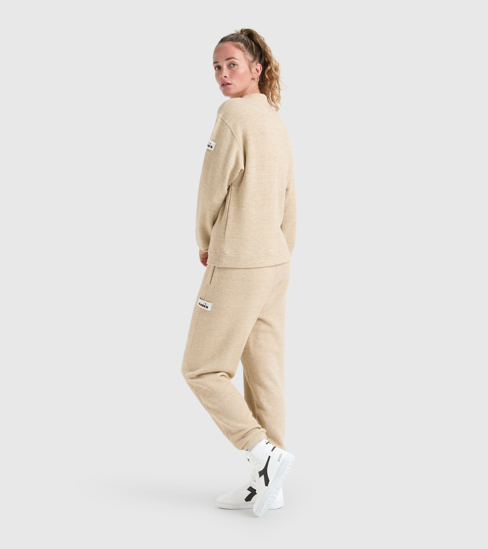 Sports trousers - Women L. PANT MANIFESTO 2030 PEBBLE MELANGE - Diadora