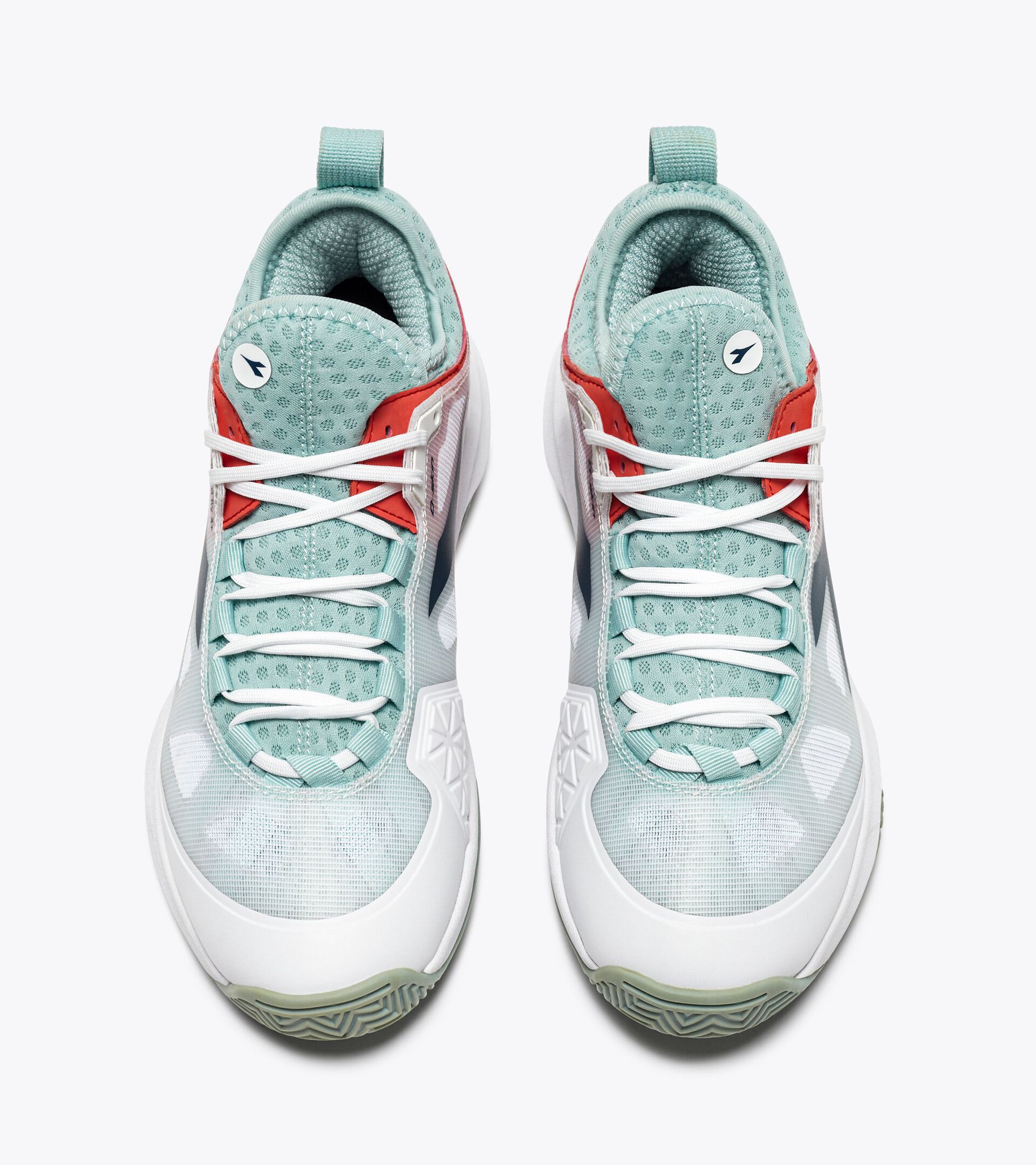 Tennis shoes for hard surfaces or clay - Women SPEED BLUSHIELD FLY 4 + W AG WHITE/LEGION BLUE/SURF SPRAY - Diadora