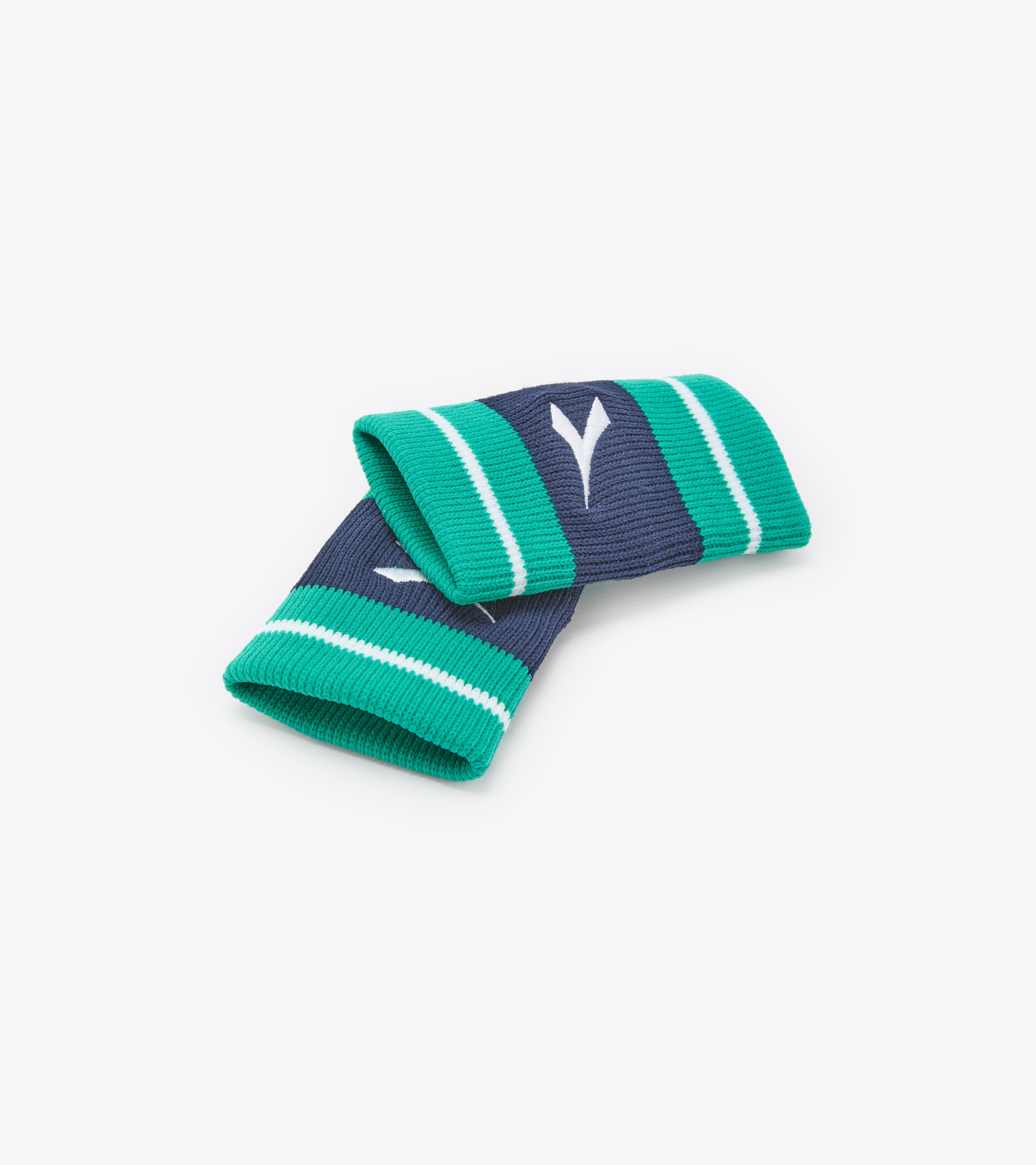 Poignets de tennis WRISTBANDS WIDE LOGO VERT BLEU OUTREMER - Diadora