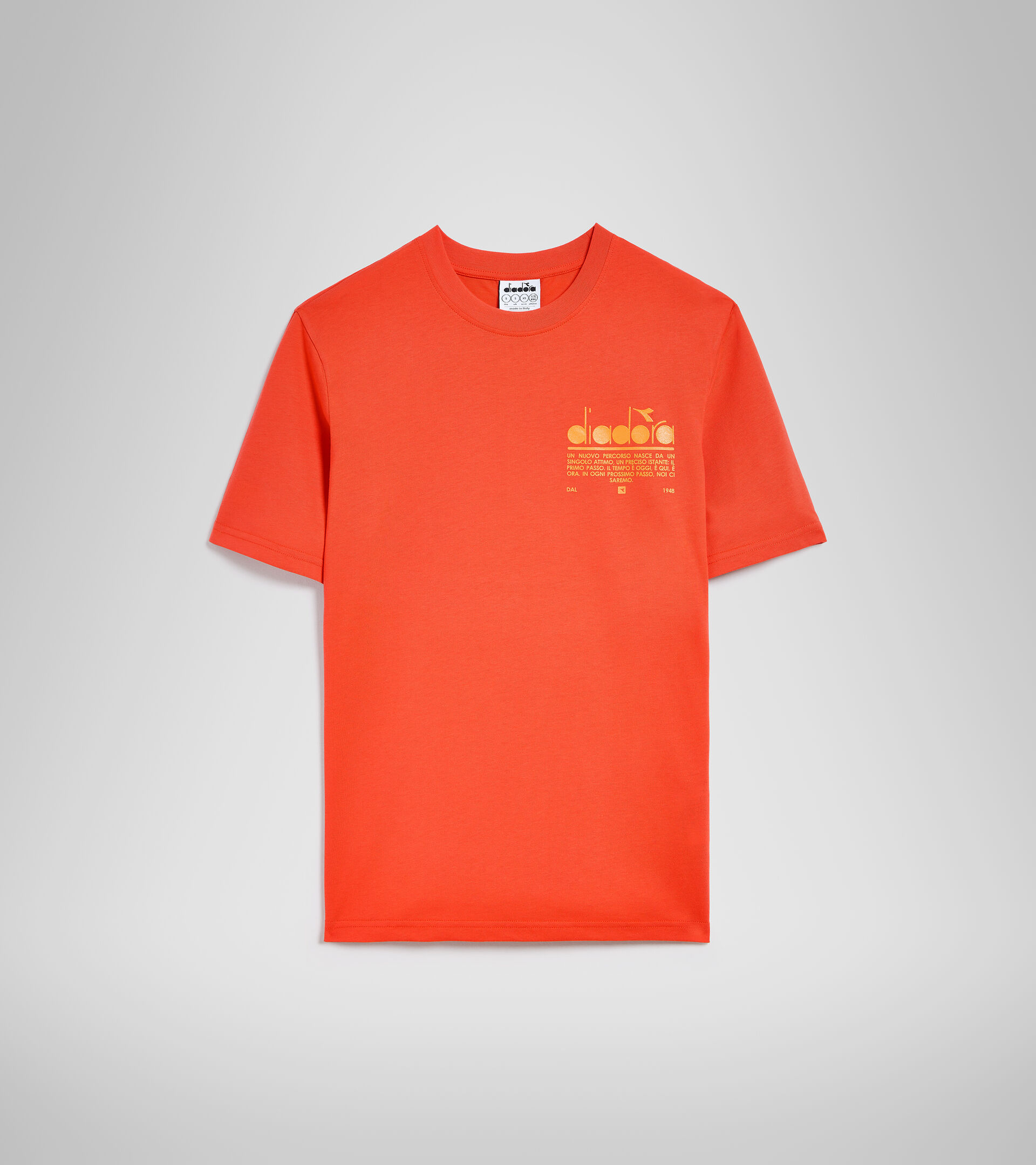Cotton t-shirt - Unisex T-SHIRT SS MANIFESTO POPPY RED - Diadora
