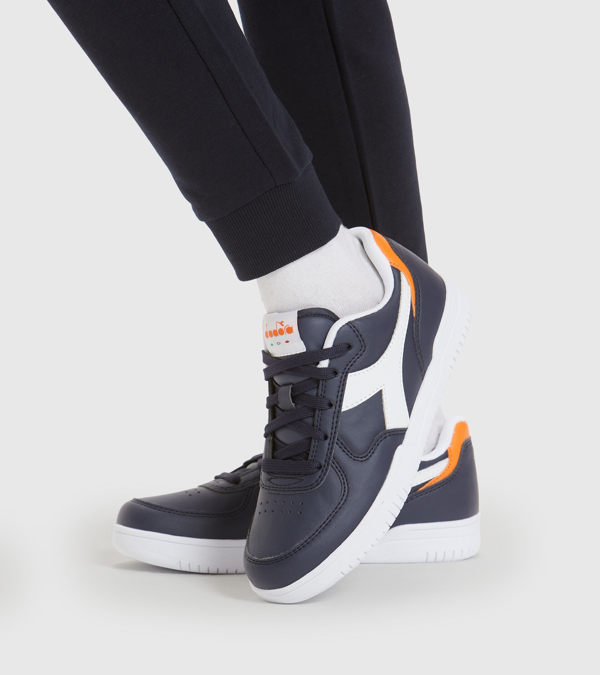 Sports shoes - Youth 8-16 years RAPTOR LOW GS BLUE CORSAIR/WHITE - Diadora