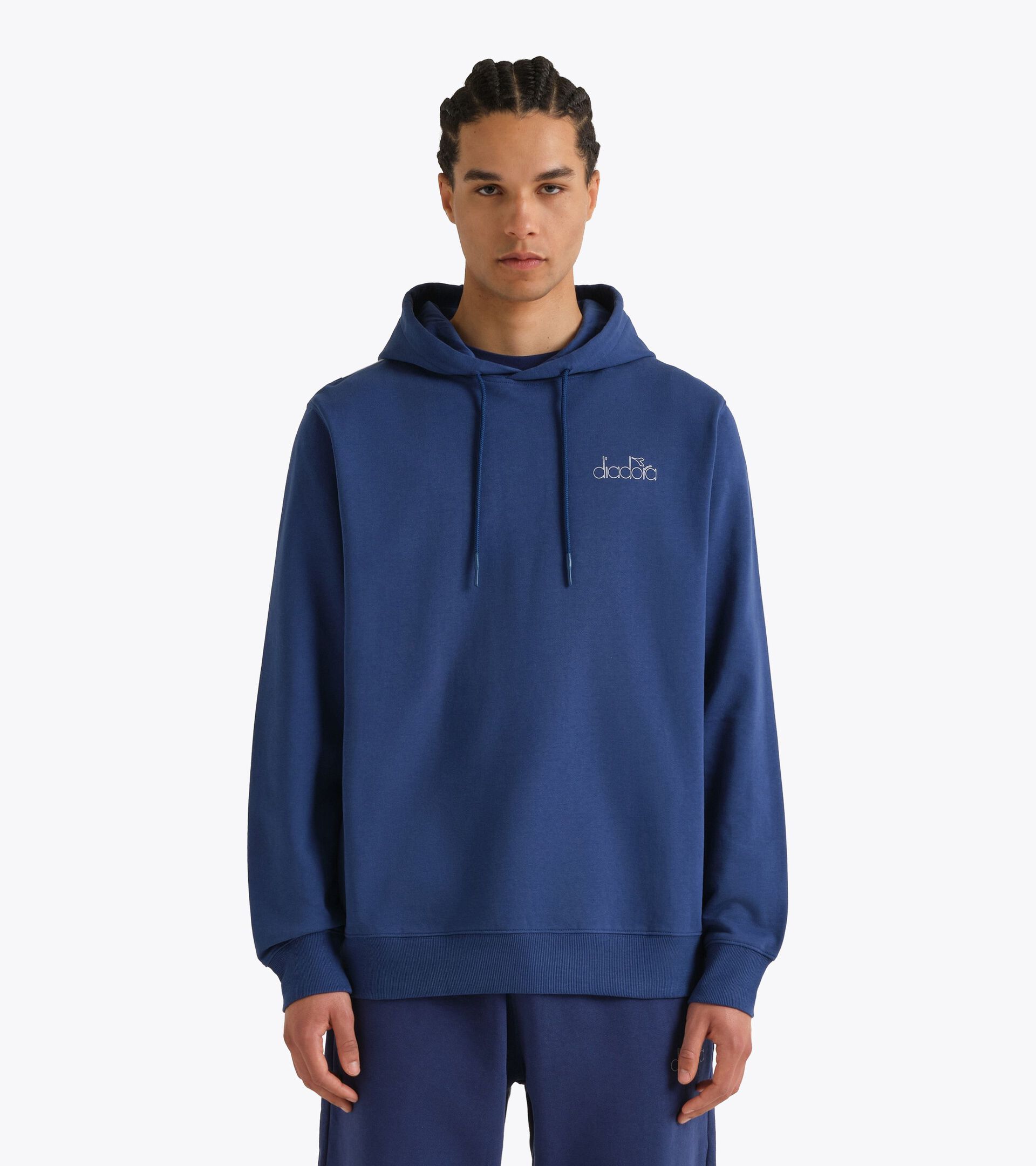 Hoodie Logo - F&uuml;r alle Geschlechter
 HOODIE LOGO EXC. BLAU BAUERNROSE - Diadora