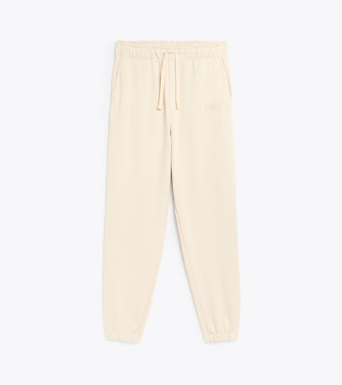 PANT SPW LOGO, BEIGE CIGNO Pantalone sportivo in cotone - Gender neutral PANT SPW LOGO BEIGE CIGNO - Diadora