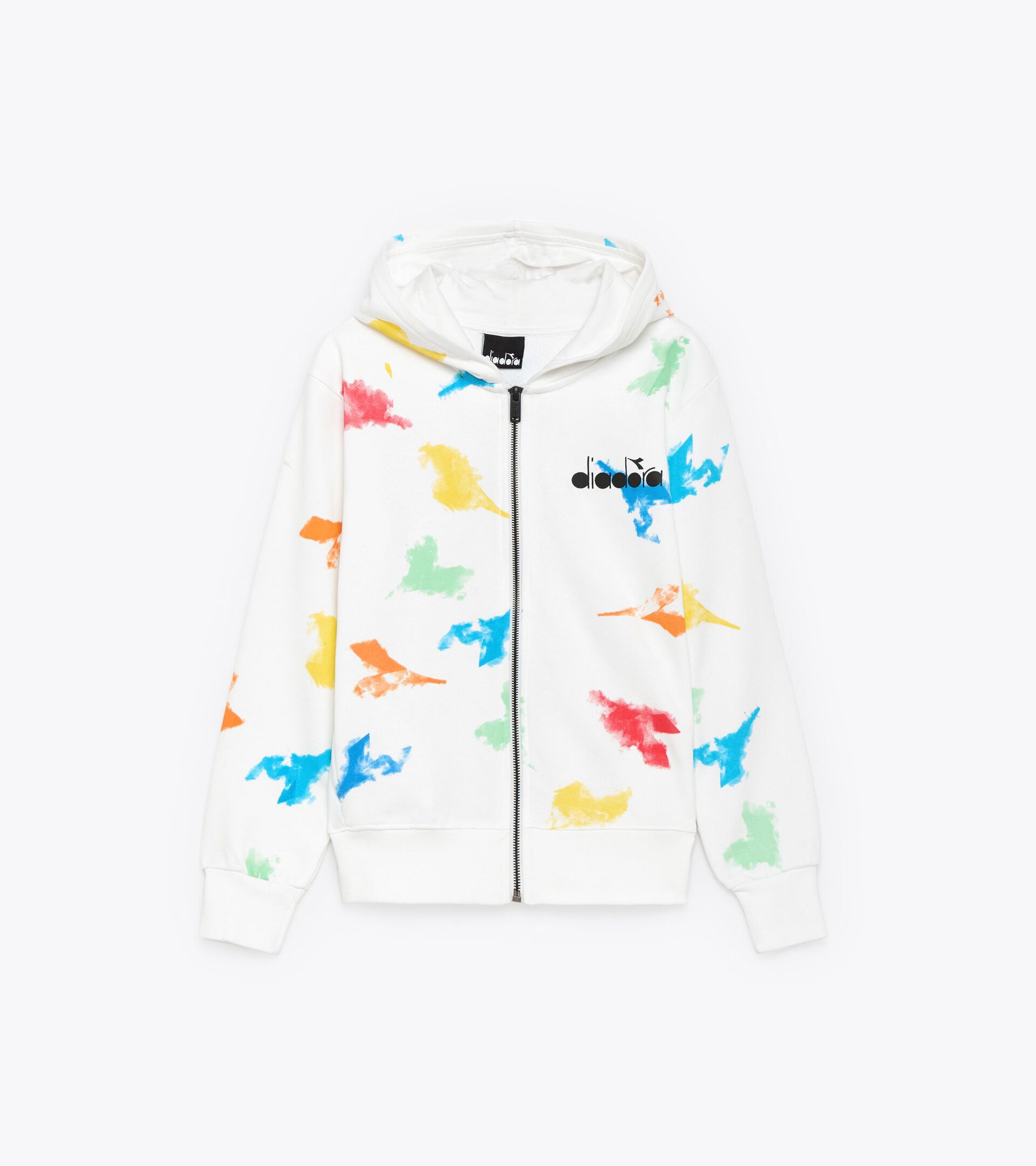 Logo hoodie with full-zip - Boy
 JB.HOODIE FZ WATER COLOR PAPYRUS WHITE - Diadora