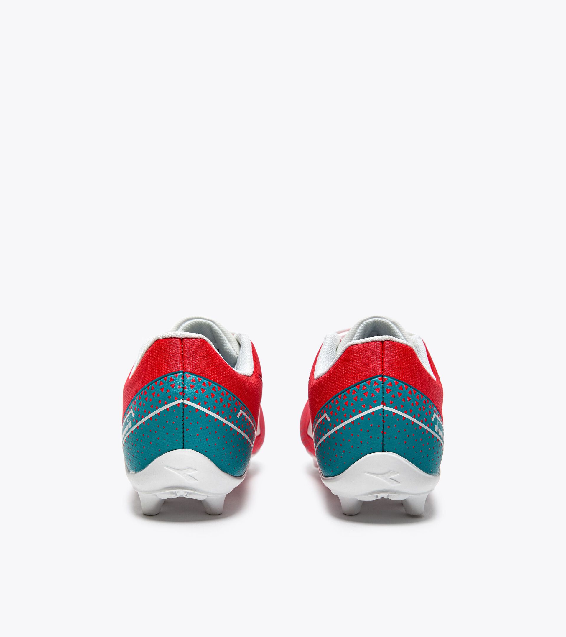 Calcio boots for hard grounds - Junior  PICHICHI 6 MD JR FLUO RED/VAPOR BLUE/TILE BLUE - Diadora