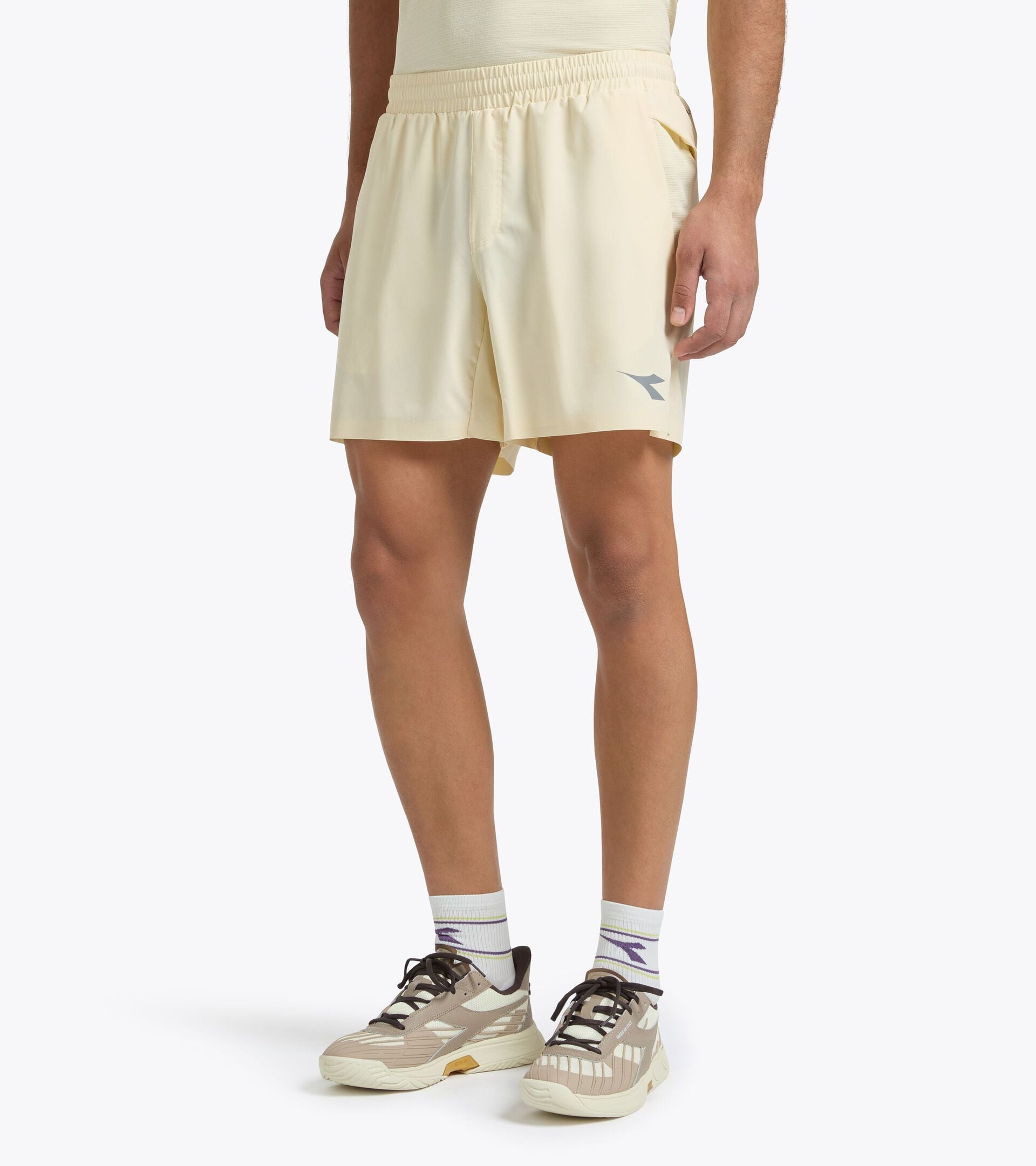 6&rsquo;&rsquo; Shorts with FIBRAZERO Technology - Racing - Men&rsquo;s SHORTS FIBRAZERO 6 BEIGE SHIFTY - Diadora