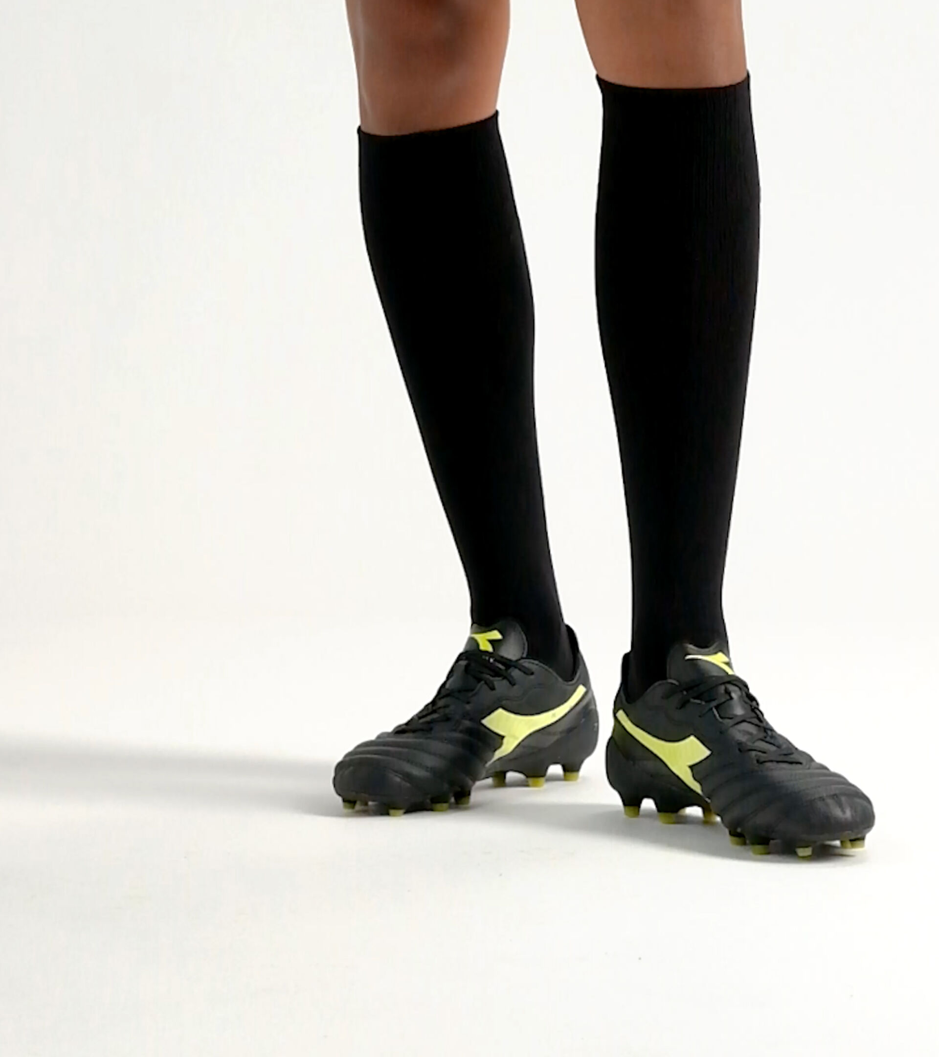 Fußballschuhe Made in Italy - Herren BRASIL ELITE2 TECH ITA LPX SCHWARZ/FLUO GELB DD - Diadora