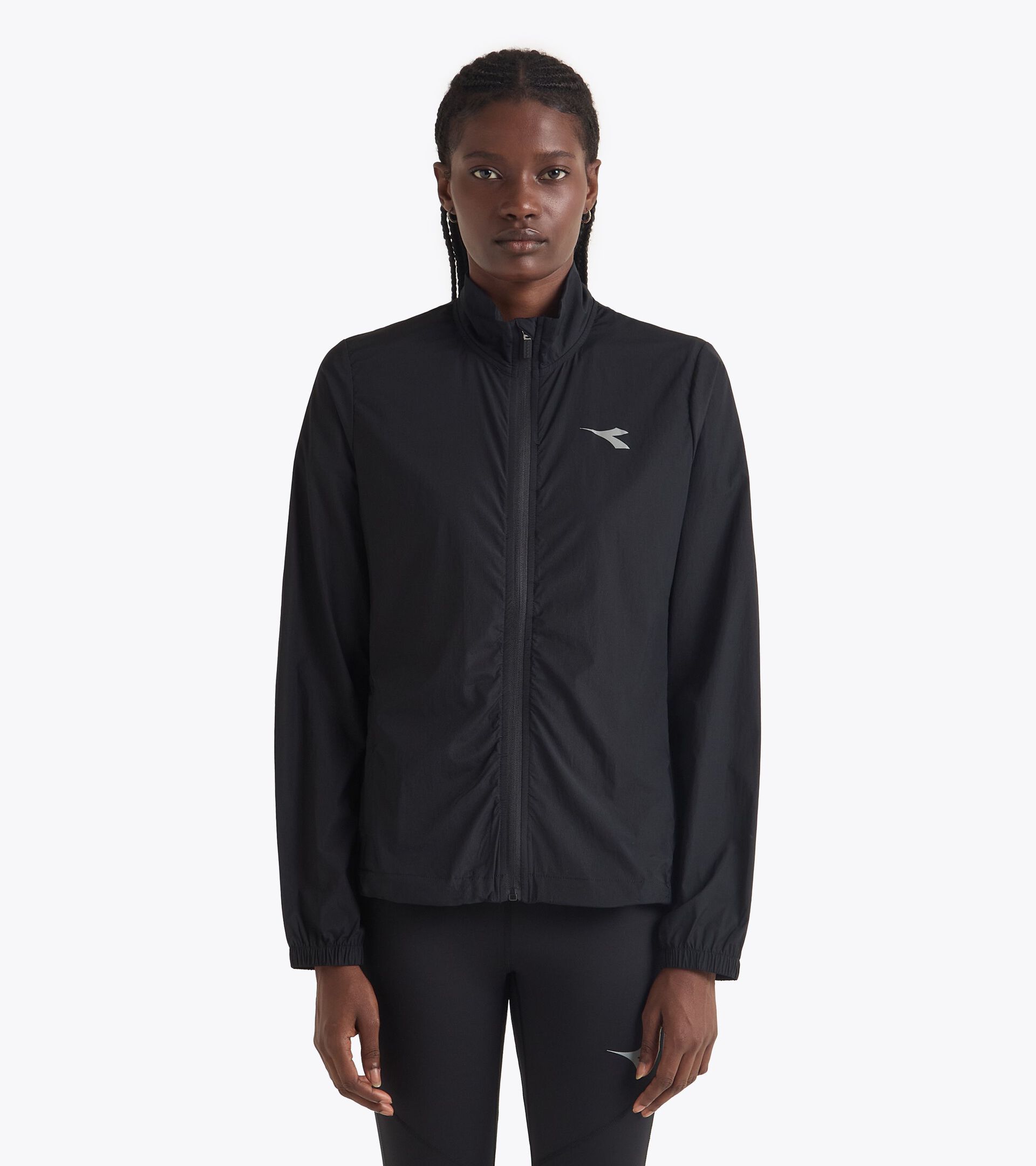 Chaqueta cortavientos plegable§Running§Mujer L. WINDBREAKER PACKABLE JACKET NEGRO - Diadora