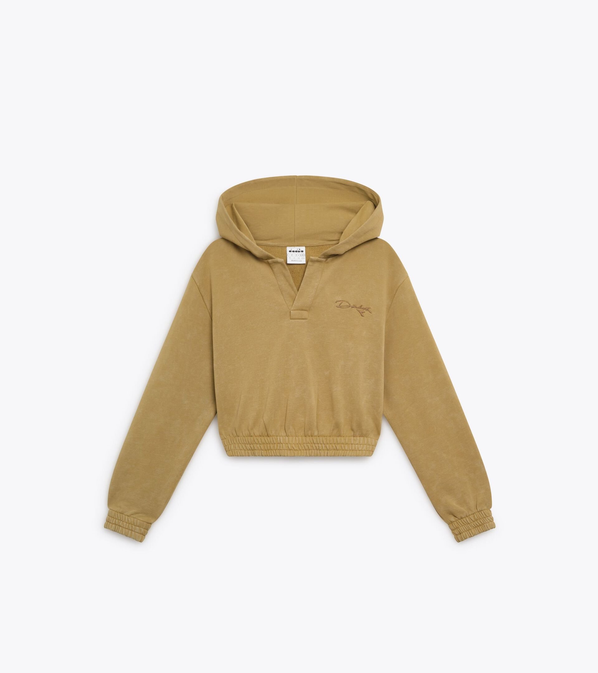 Retro-inspired Cotton Hoodie - Women&rsquo;s
 L. HOODIE AVENUE LAB GREEN KHAKI - Diadora