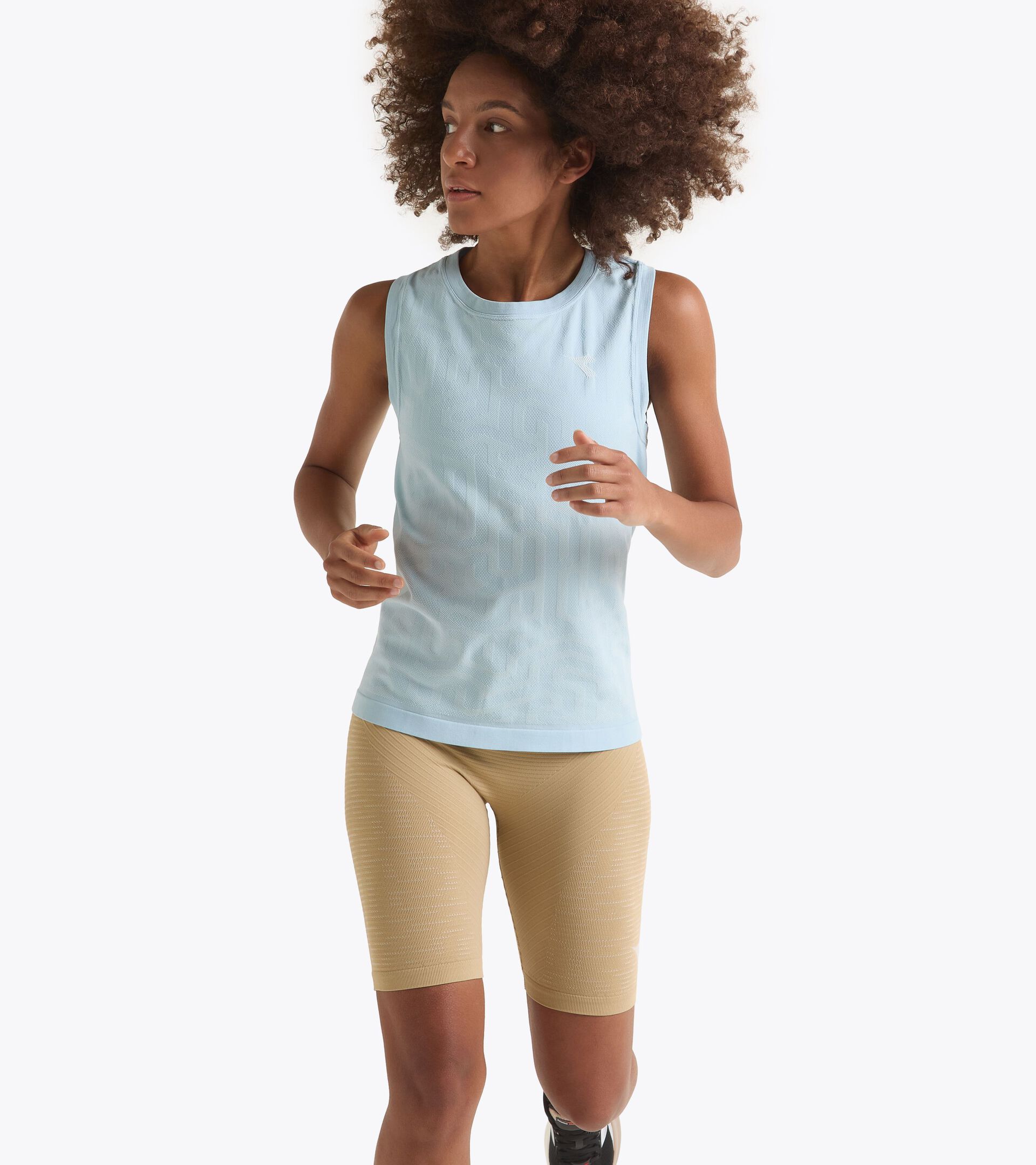 Débardeur technique thermorégulateur - Running - Femme L. TANK STRATOUNO BLEU CORYDALIS - Diadora