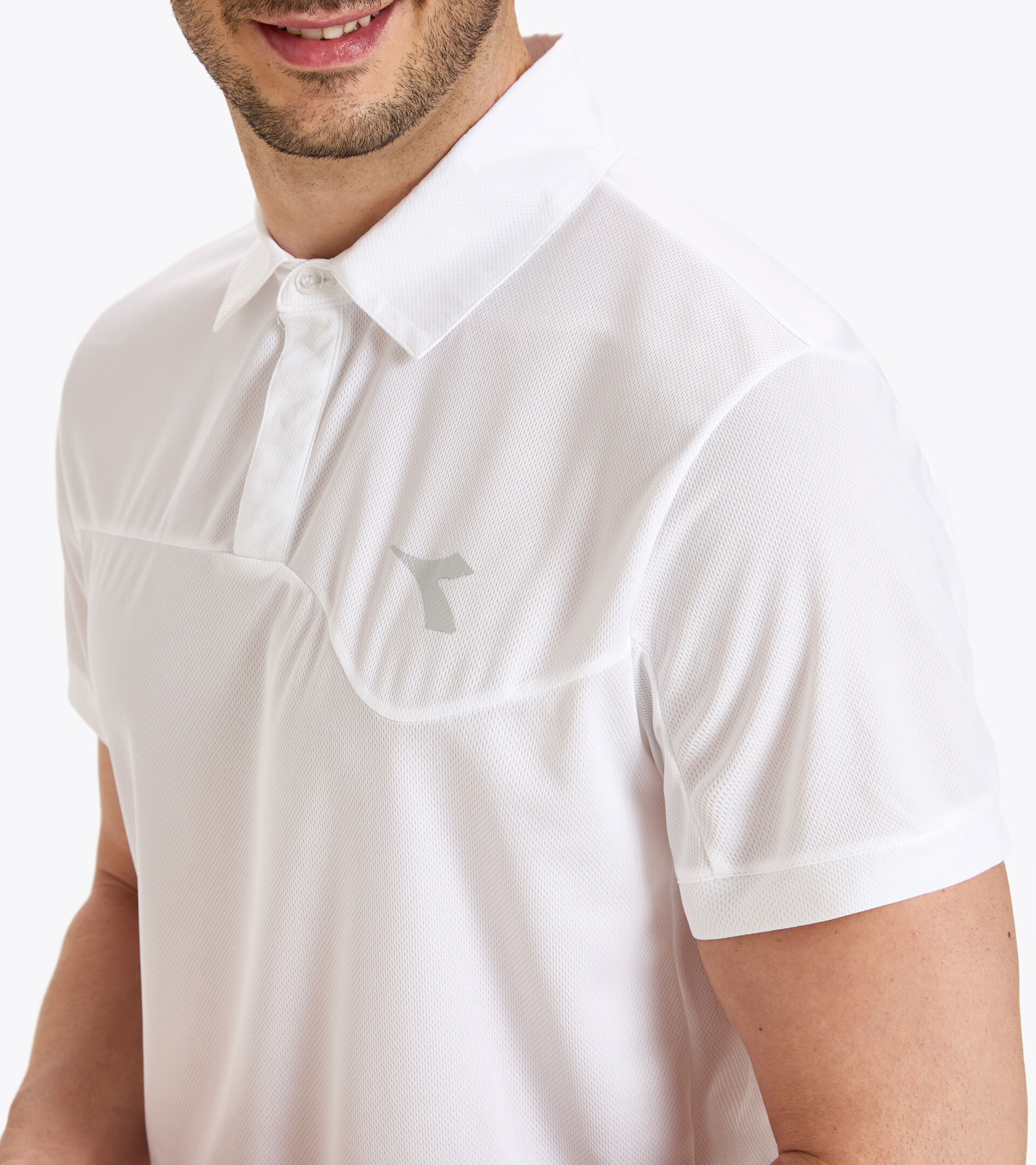 Tennis polo shirt - Men POLO COURT OPTICAL WHITE - Diadora